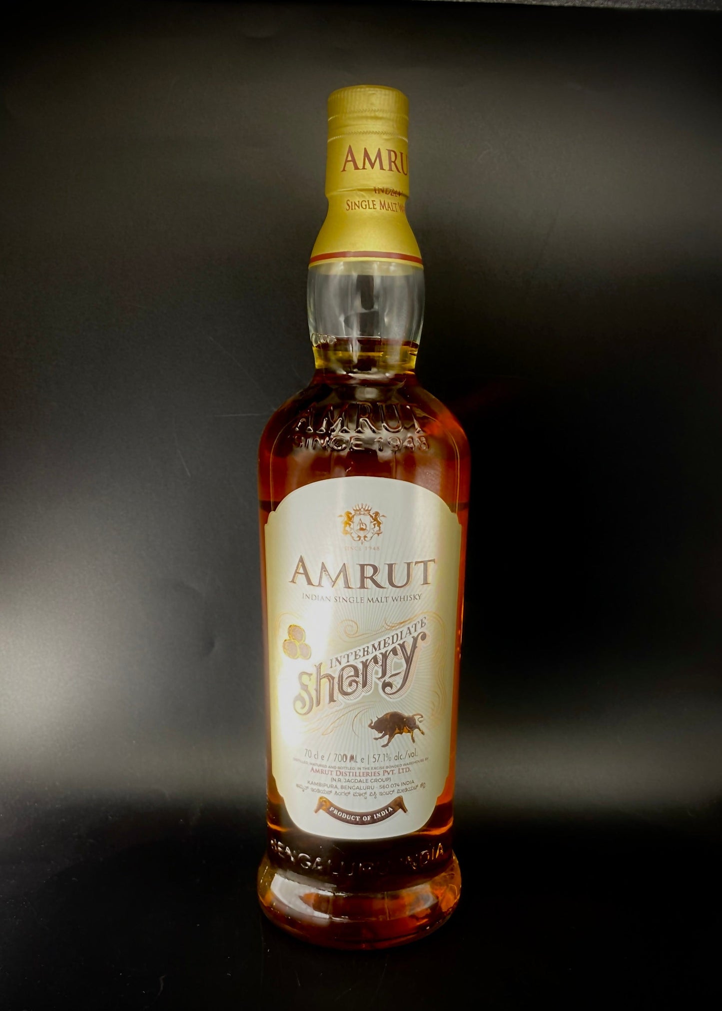 Horny Pony Amrut Intermediate Sherry Indian Single Malt 57.1%abv 30ml