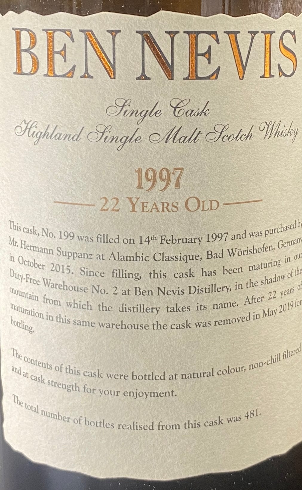 Horny Pony Ben Nevis 22y/o 1997 Fino Sherry Cask 199 for Alambic Classique 55.7%ABV 30ml