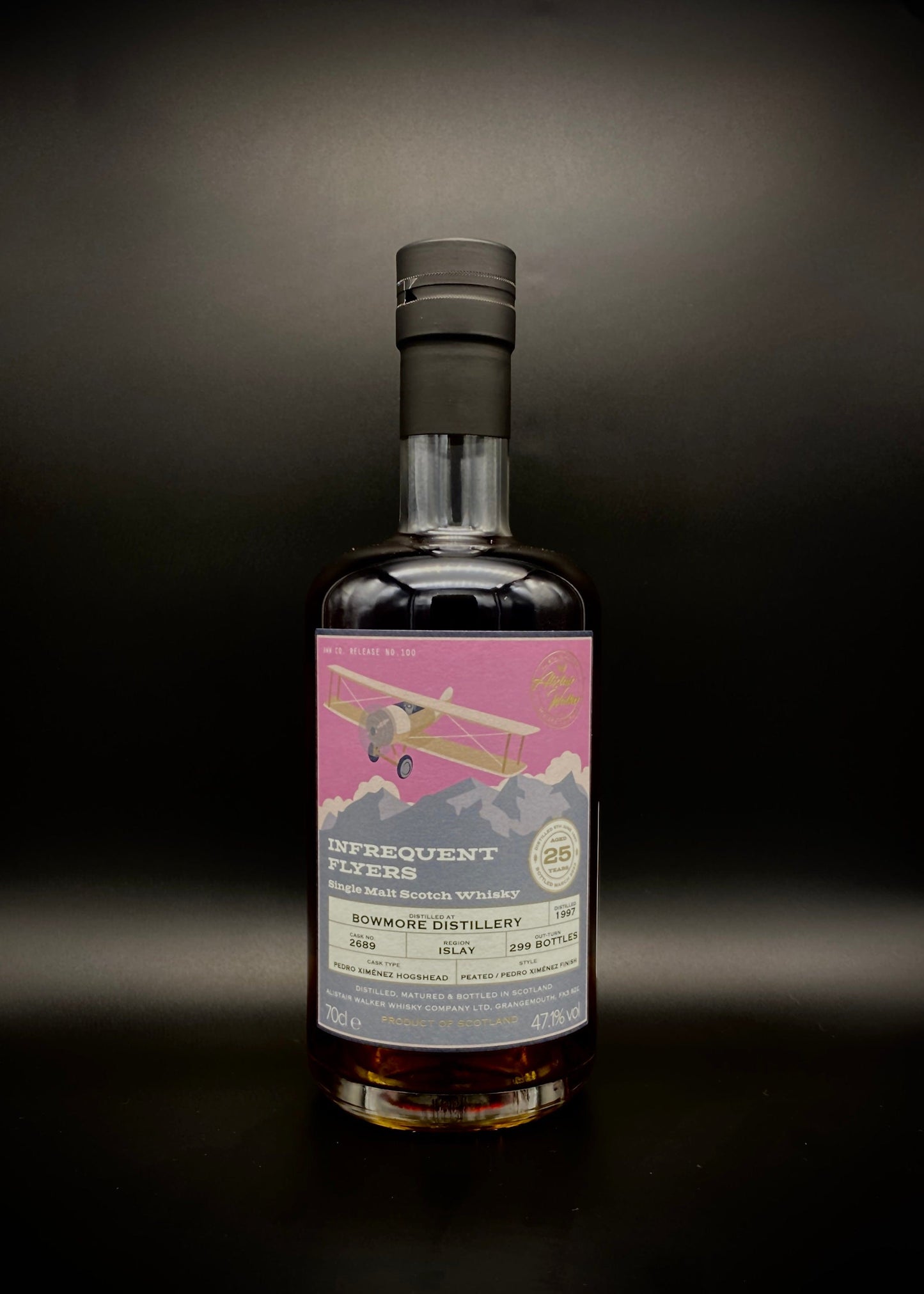 Horny Pony Bowmore 25y/o 1997 PX Sherry Hogshead #2689 Infrequent Flyers 47.1%ABV 15ml/30ml