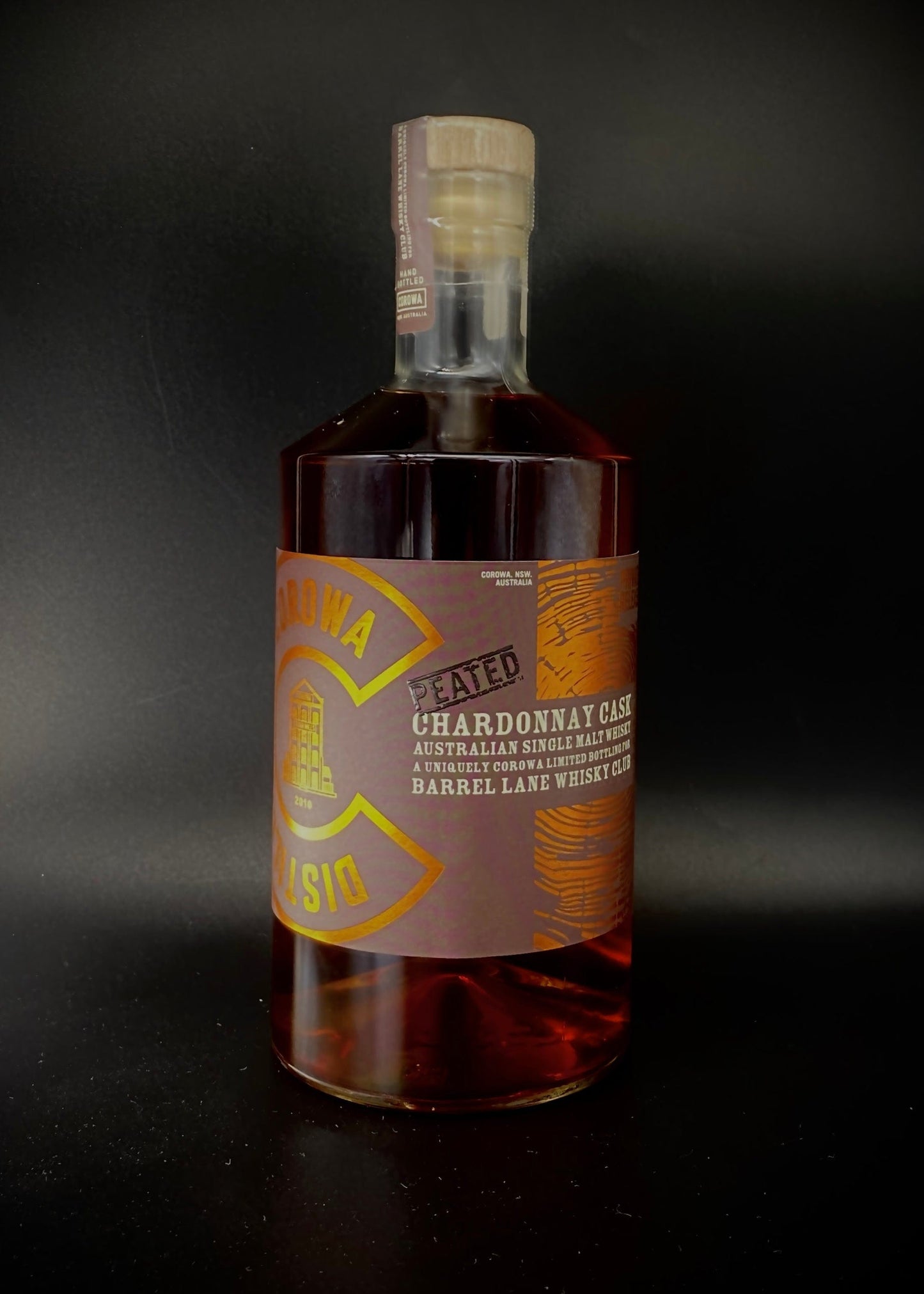 Horny Pony Corowa Peated Chardonnay Cask Barrel Lane Whisky Club 46%ABV 30ml