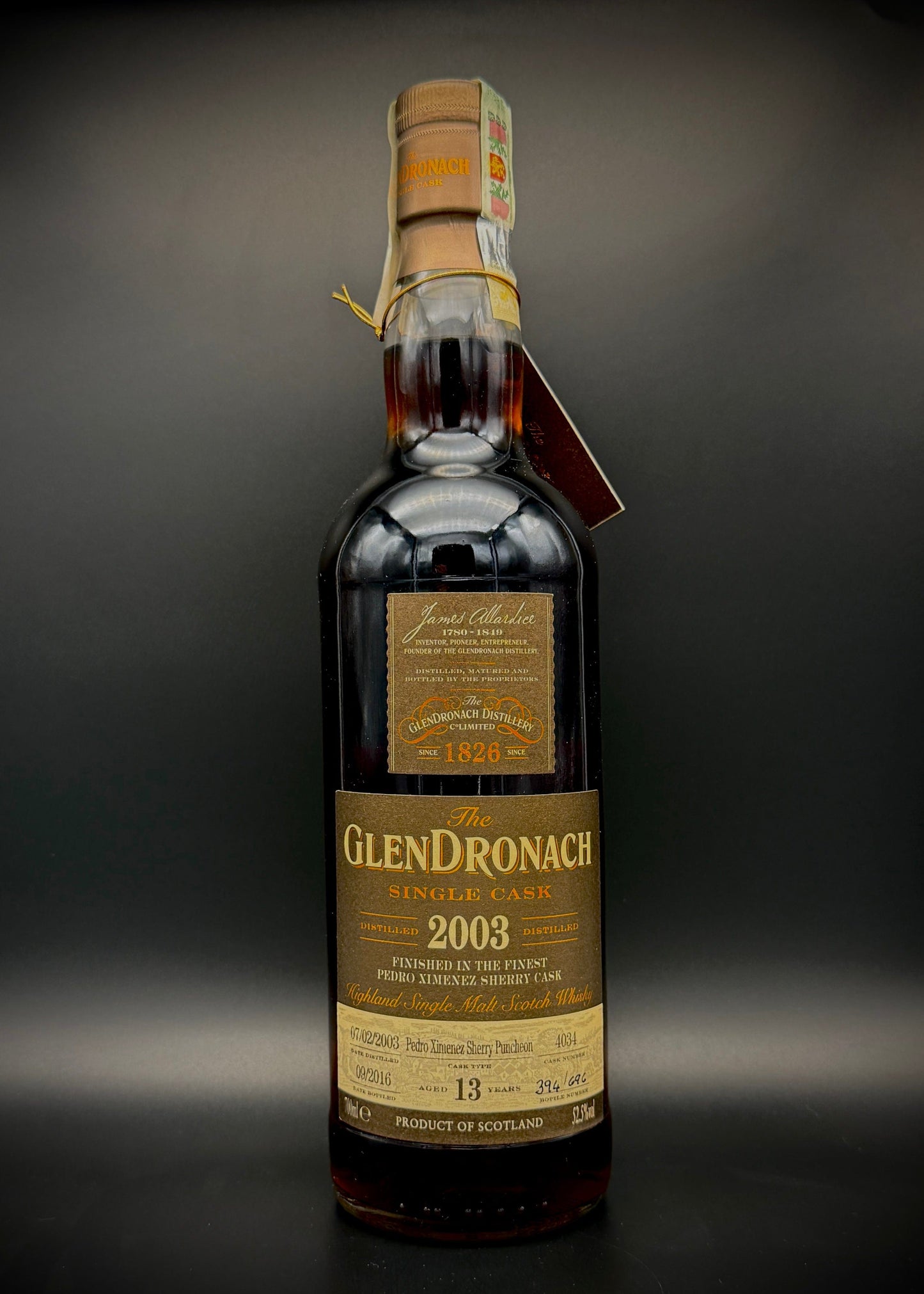 Horny Pony Glendronach 13y/o 2003 Single PX Cask#4034 Batch#4 52.5%ABV 30ml