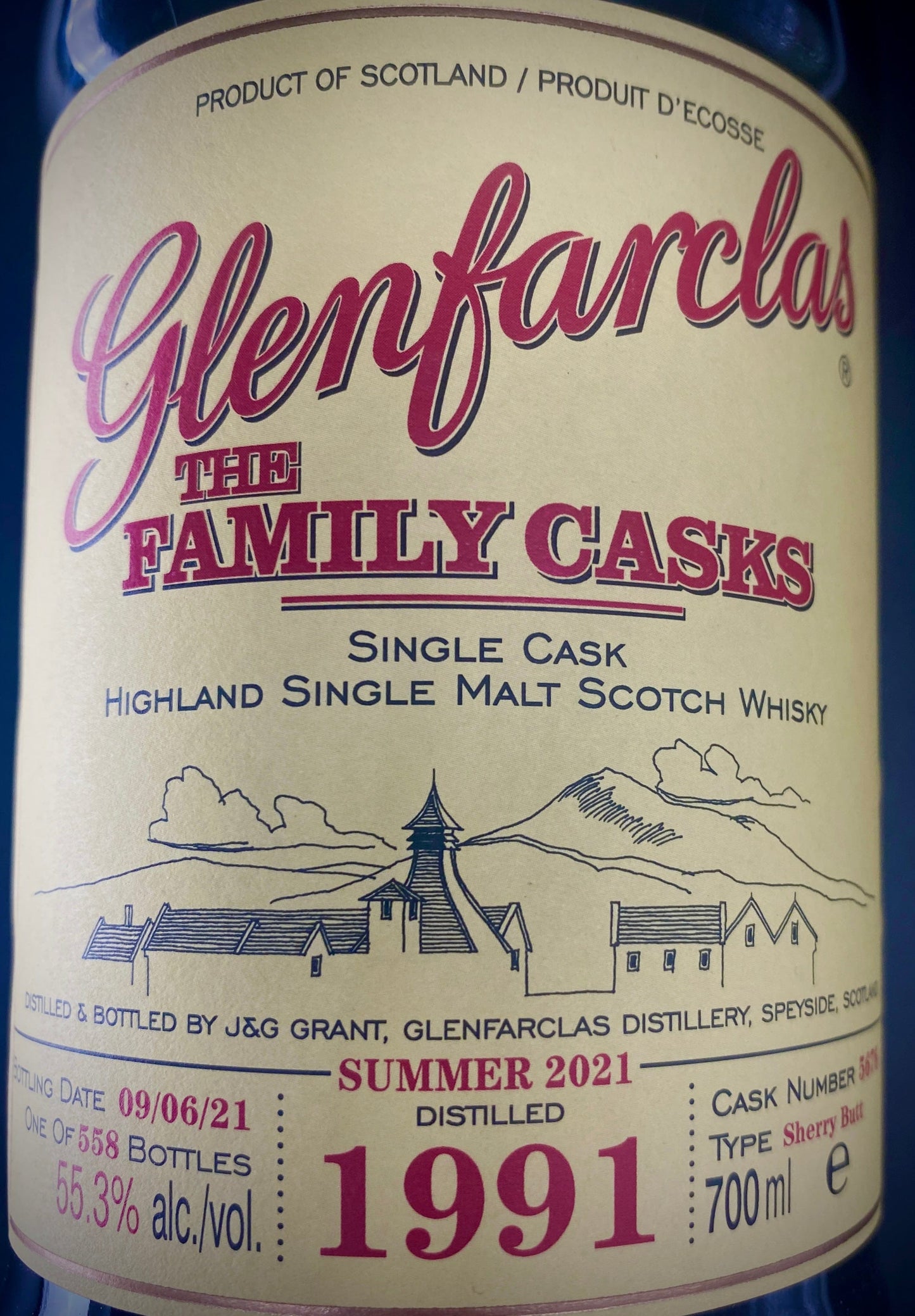 Horny Pony Glenfarclas 1991 The Family Casks (S21) #5676 55.3%abv 30ml