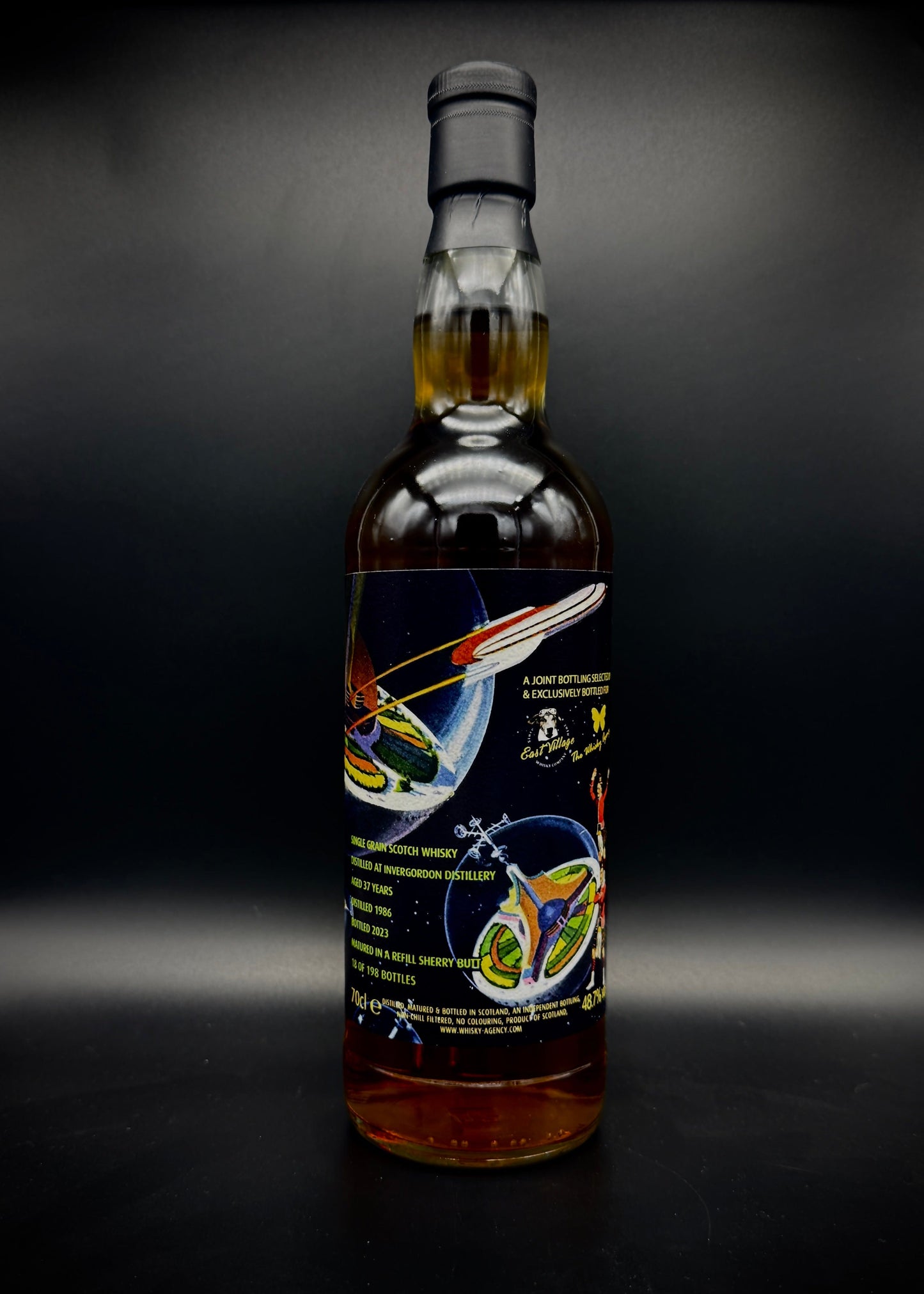 Horny Pony Invergordon 37y/o 1986 Refill Sherry Butt East Village Whisky Co. Single Grain Whisky 48.7%ABV 30ml