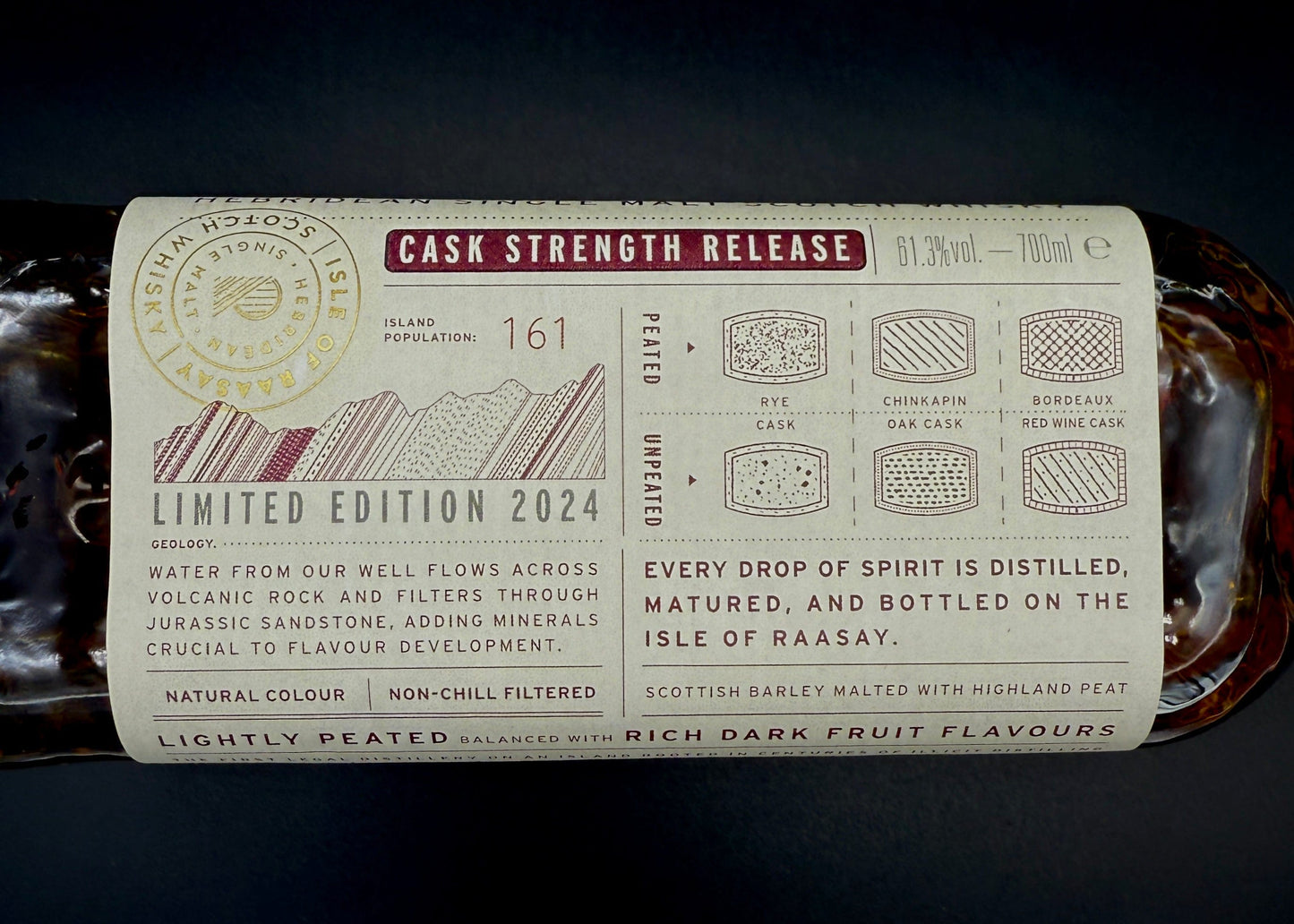 Horny Pony Isle of Raasay Cask Strength Whisky 2024 Release 1 61.3%ABV 30ml