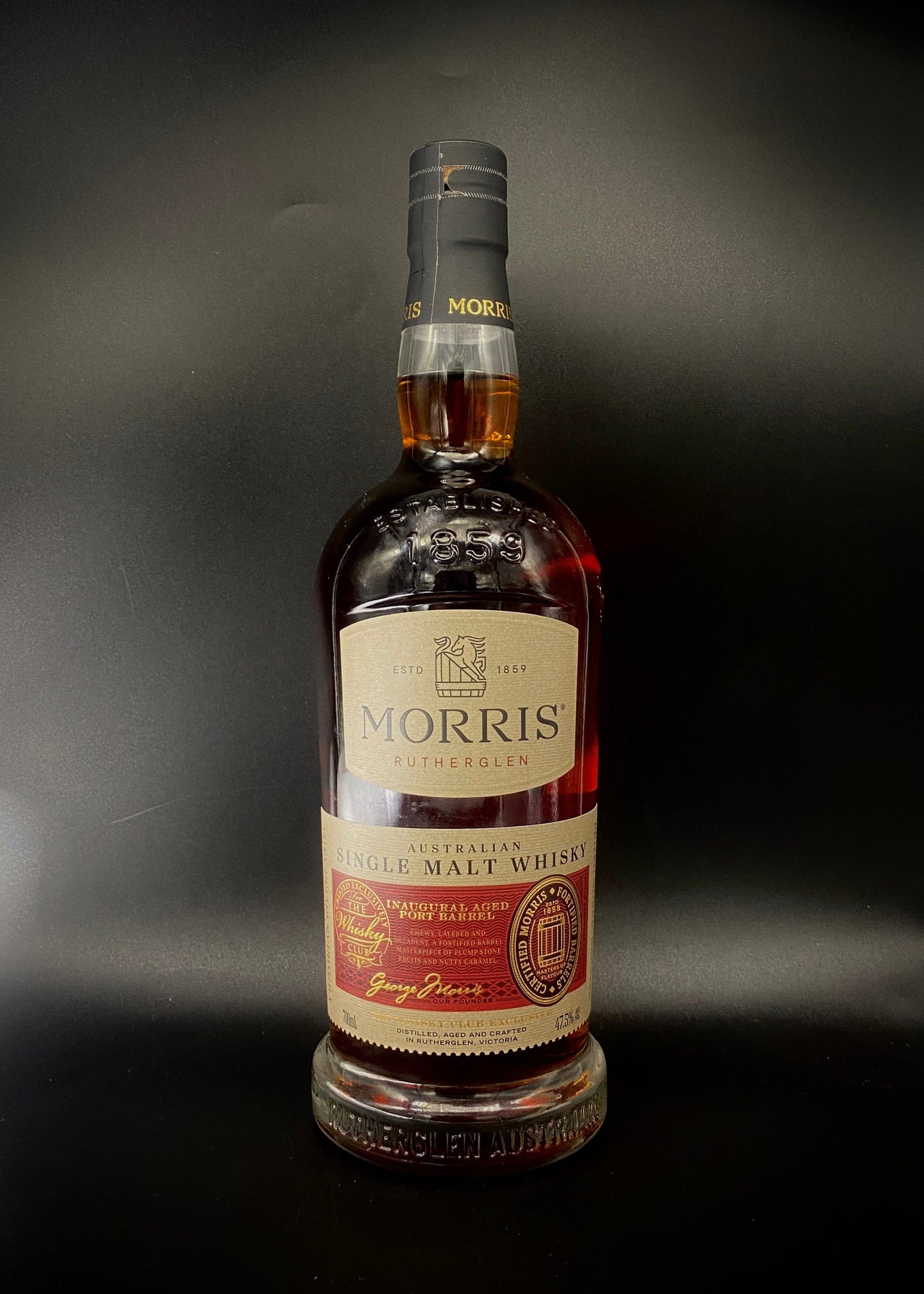 Horny Pony Morris Inaugural Aged Port Barrel Whisky Club Edition 47.5%ABV 30ml