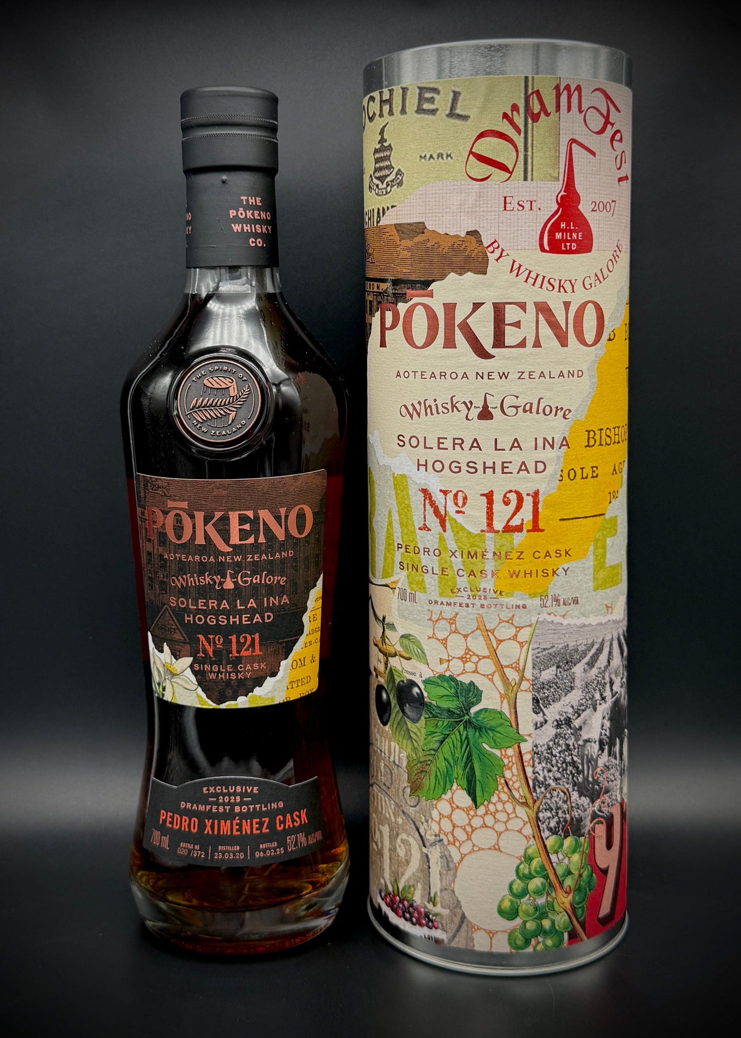 Horny Pony Pokeno 'Solera La Ina Hogshead No. 121' DramFest 2025 Exclusive 52.1%abv 30ml