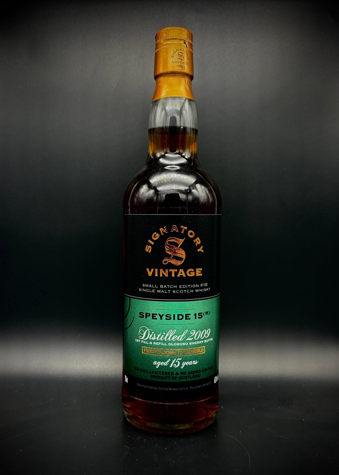 Horny Pony Speyside 15y/o 2009 (Macallan) 1st Fill & Refill Sherry Butts Small Batch #18 Signatory Vintage 48.2%abv 30ml