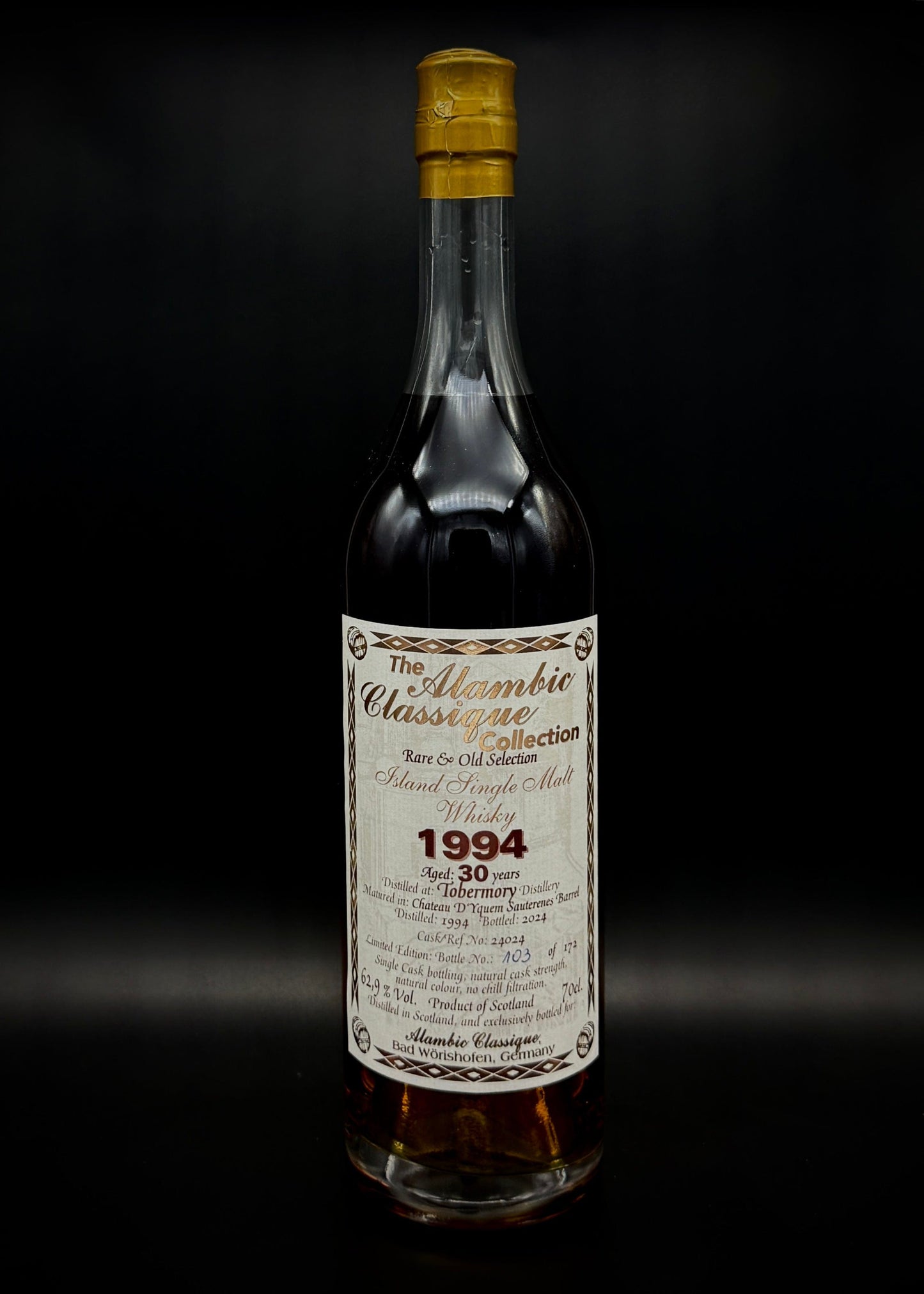 Horny Pony Tobermory 30y/o 1994 Chateau d'Yquem Sauternes Cask#24024 Alambic Classique 62.9%abv 15ml / 30ml