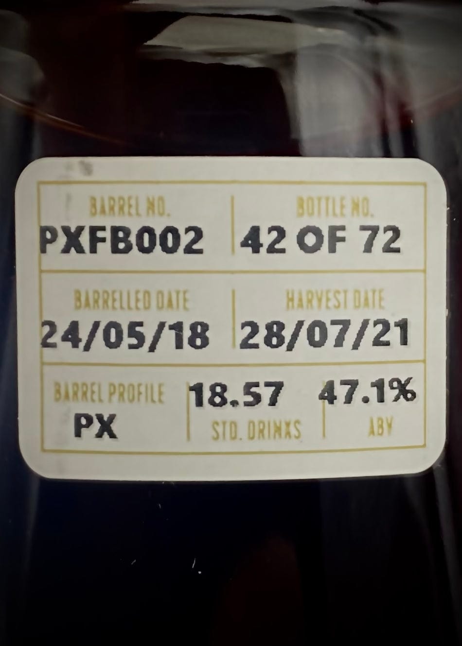Horny Pony 7K Distillery PX Cask #7KFB002 47.1%ABV 30ml