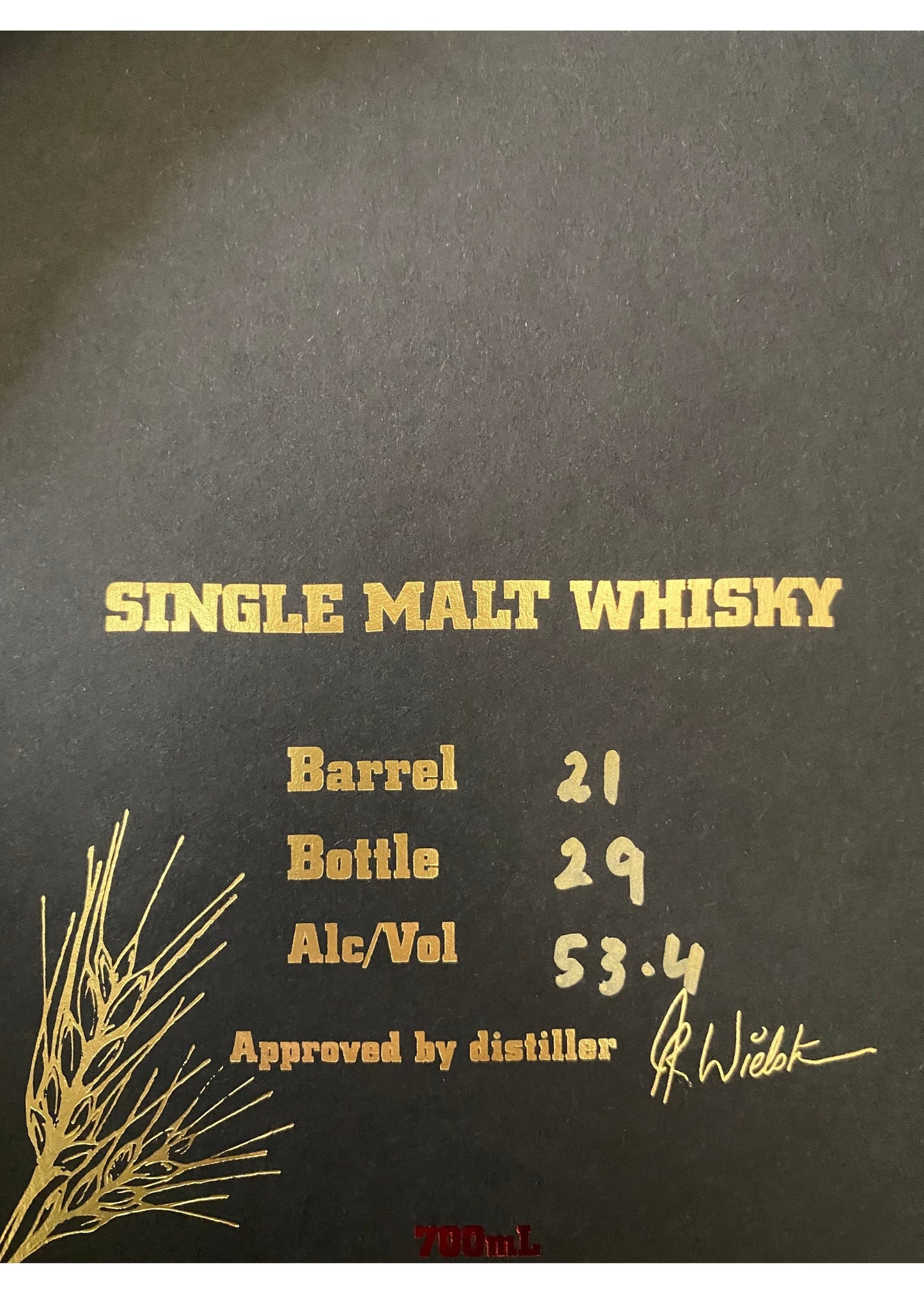 Horny Pony Cora Linn Single Malt Whisky - Barrel# 29 - 53.4% ABV - 30ml
