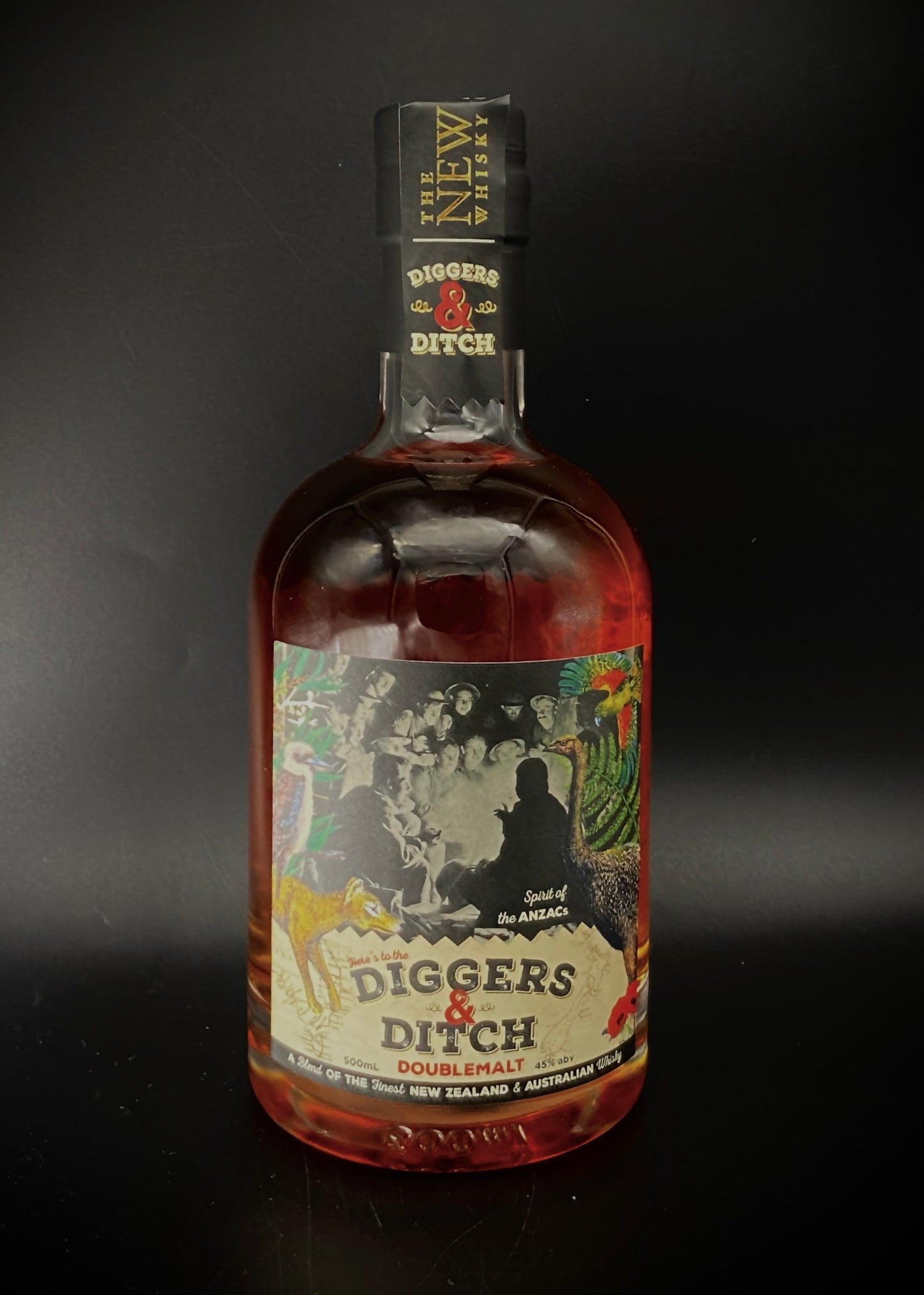 Horny Pony Diggers and Ditch NZ and Australian Blended Malt 45%abv 30ml