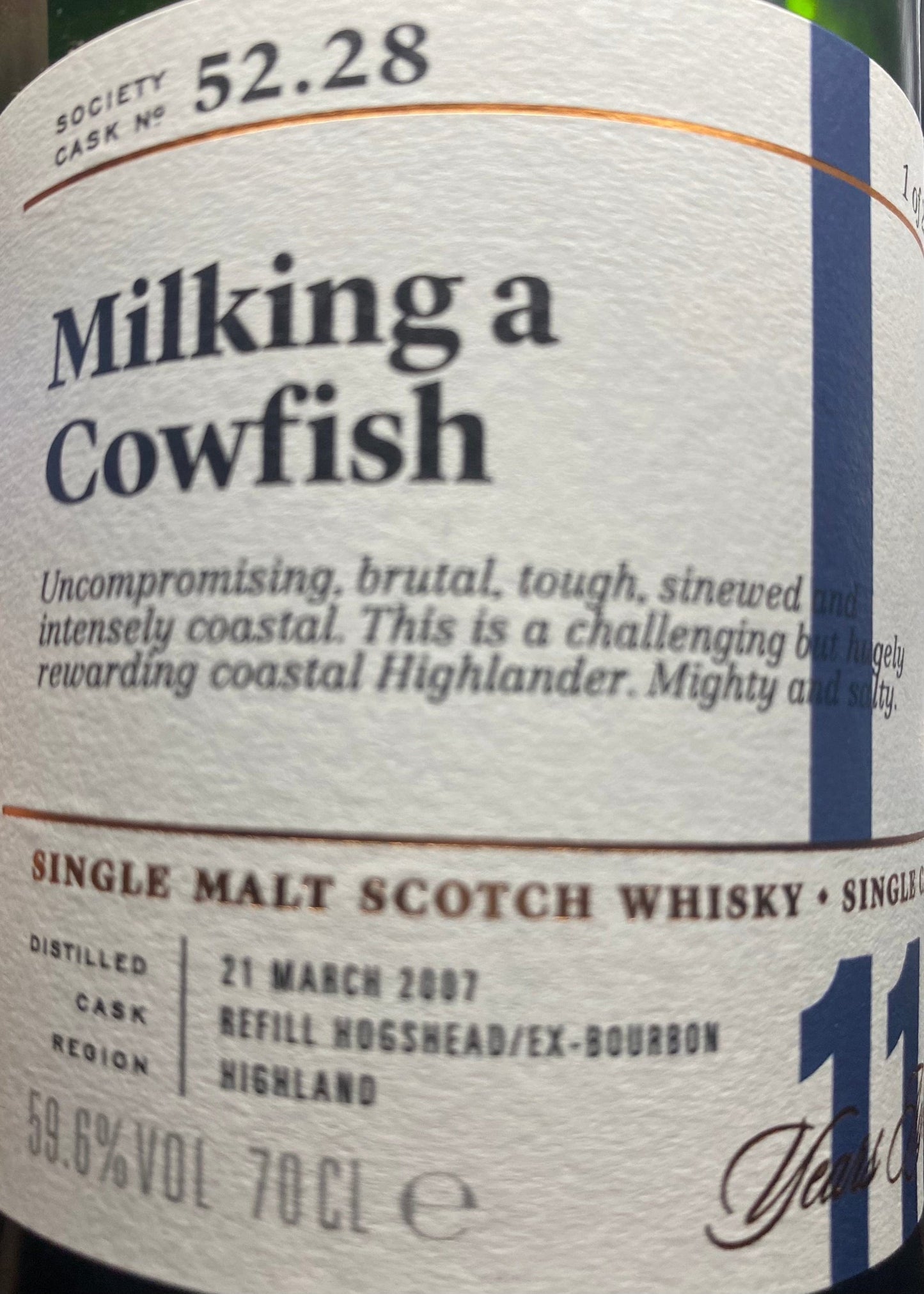 Horny Pony Old Pulteney 11y/o SMWS 52.28 - Milking a Cowfish 59.6% ABV - 30ml