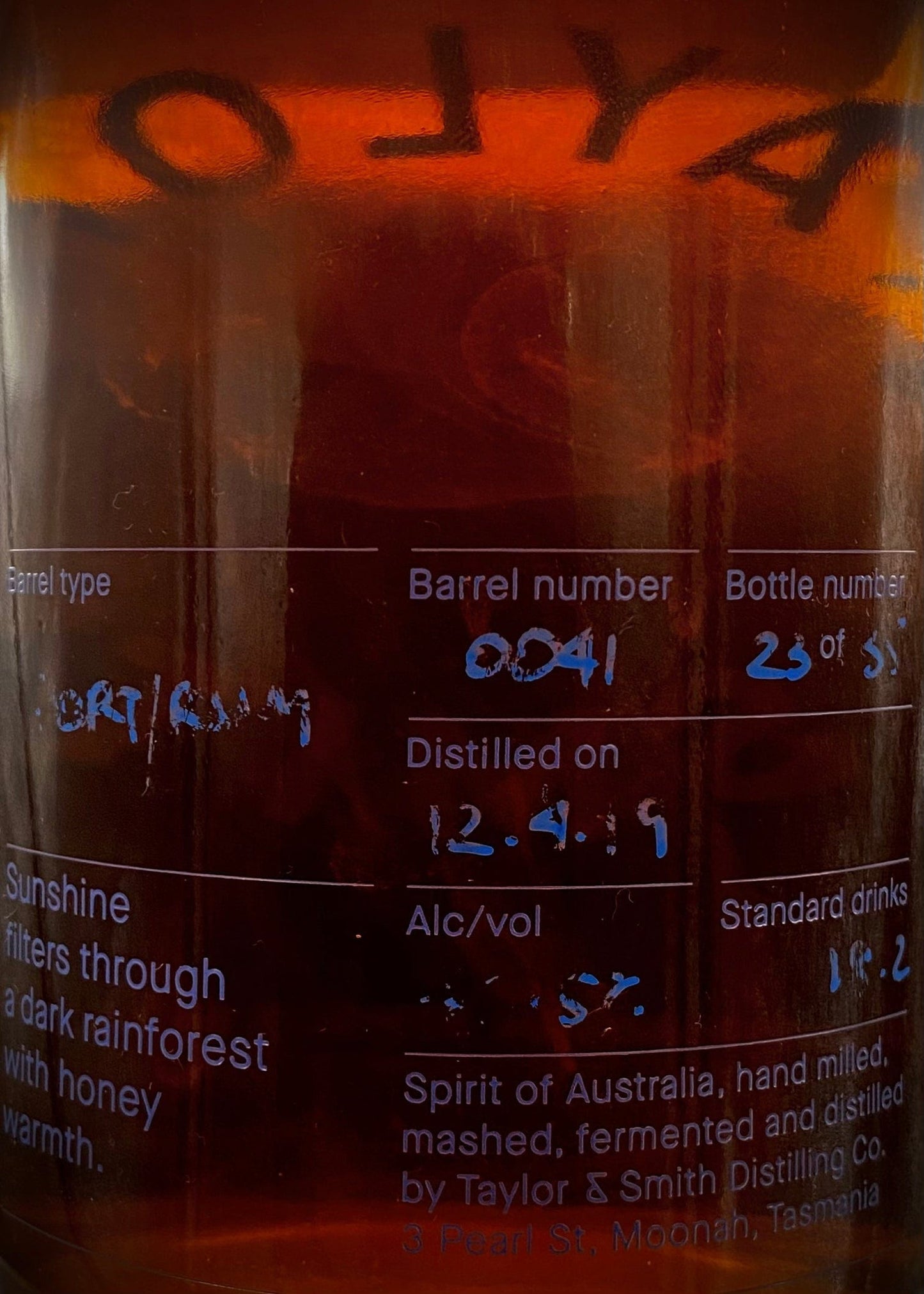 Horny Pony Taylor & Smith Single Malt Whisky Cask#41 44%ABV - 30ml