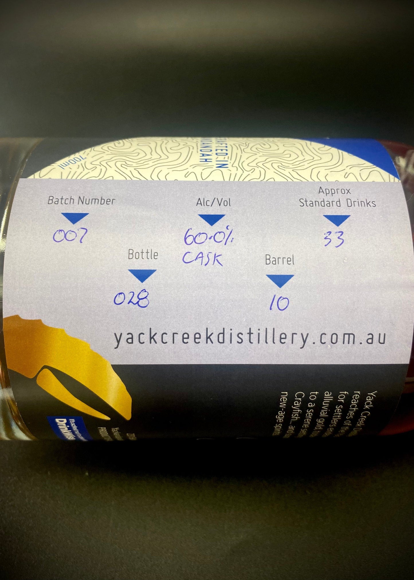 Horny Pony Yack Creek - Bourbon Cask - 60%ABV - 30ml