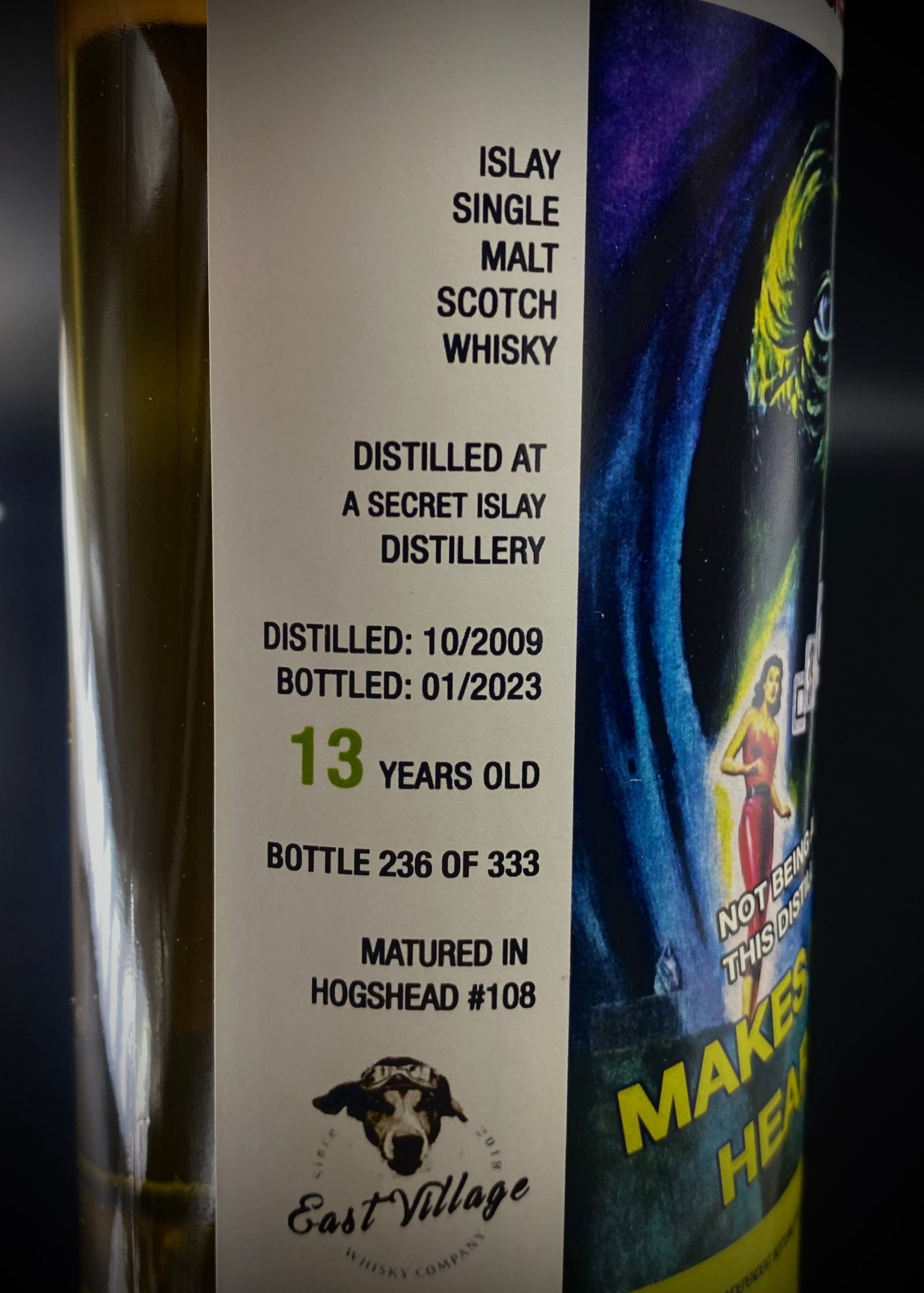 Horny Pony  ( Ardbeg ) Secret Islay 13y/o "Makes My Heart Wreck" East Village Whisky Co. 54.4%ABV 30ml