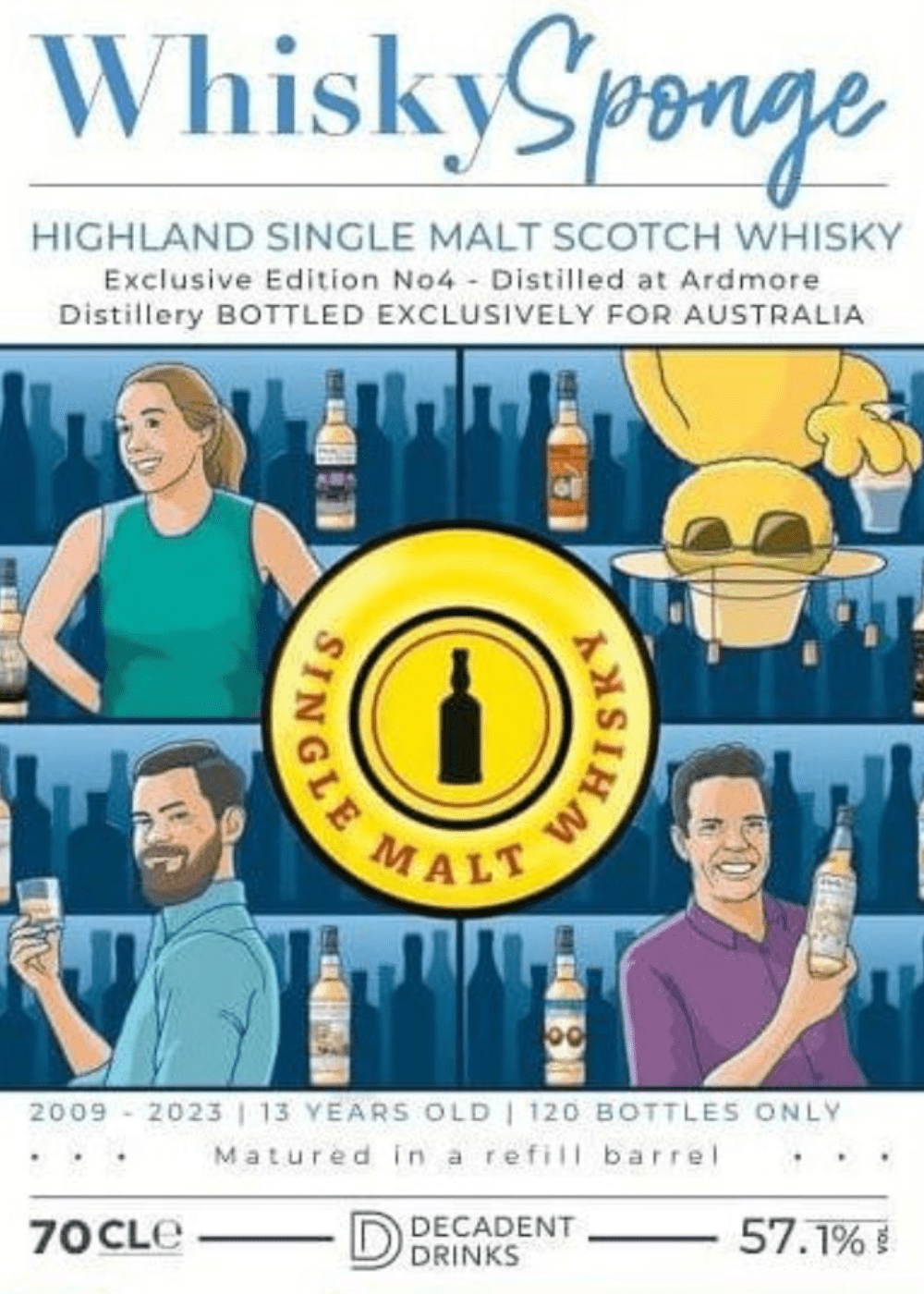 Horny Pony  Ardmore 13y/o The Whisky Sponge - Australian Whisky Icons - Whisky and Alement 57.1%ABV 30ml