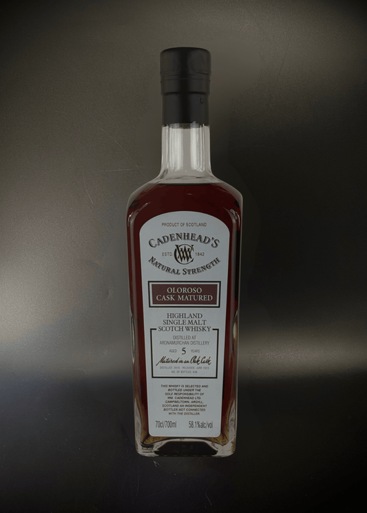 Horny Pony  Ardnamurchan 5yo 2019 Oloroso Cask Cadenhead's Natural Strength 58.1%ABV 30ml