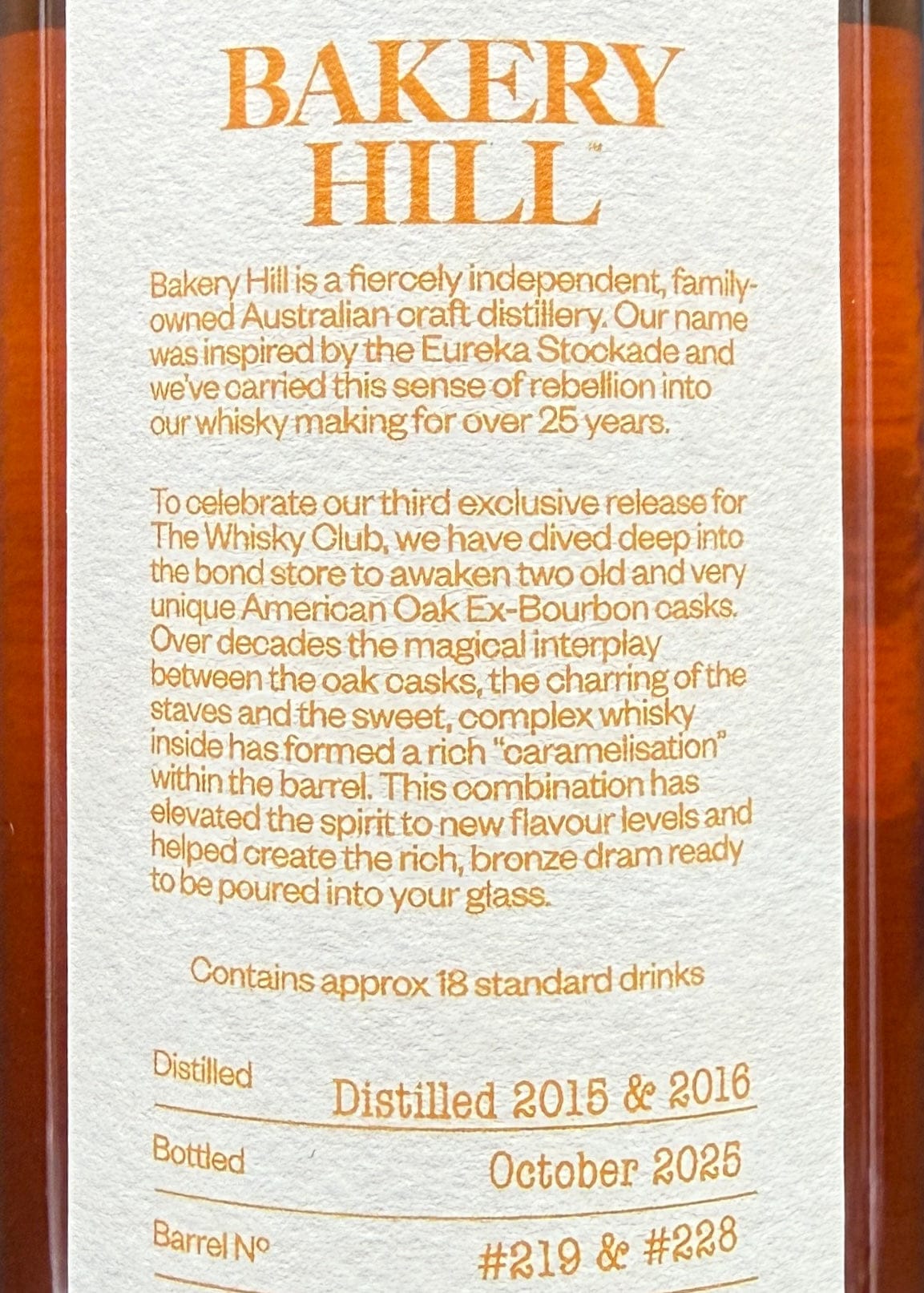 Horny Pony  Bakery Hill 9y/o Caramelised Casks 48%ABV 30ml