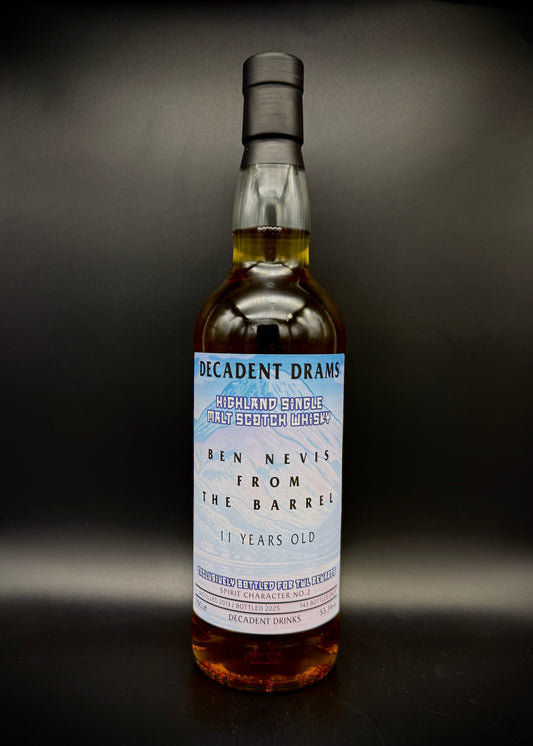 Horny Pony  Ben Nevis 11y/o 2013 'From The Barrel' TWL Rewards Exclusive Decadent Drams 53.3%ABV 30ml