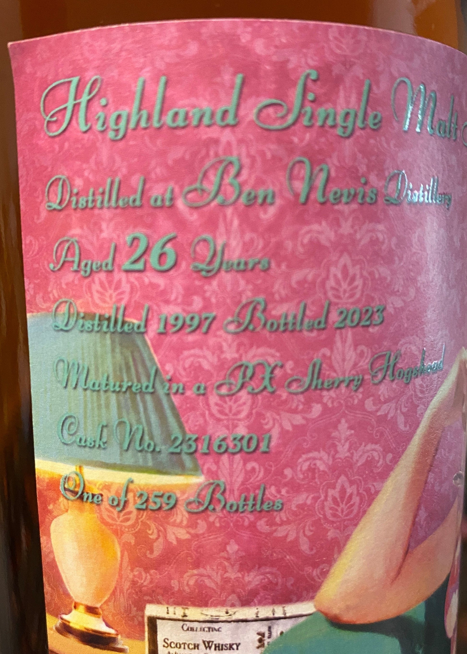 Horny Pony  Ben Nevis 26y/o 1997 Lucky Choice & The Auld Alliance 52.2%ABV 30ml