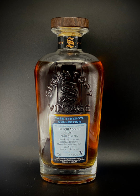 Horny Pony  Bruichladdich 28y/o 1990 Refill Sherry Butt#169 Signatory Vintage 52.1%ABV 15ml / 30ml