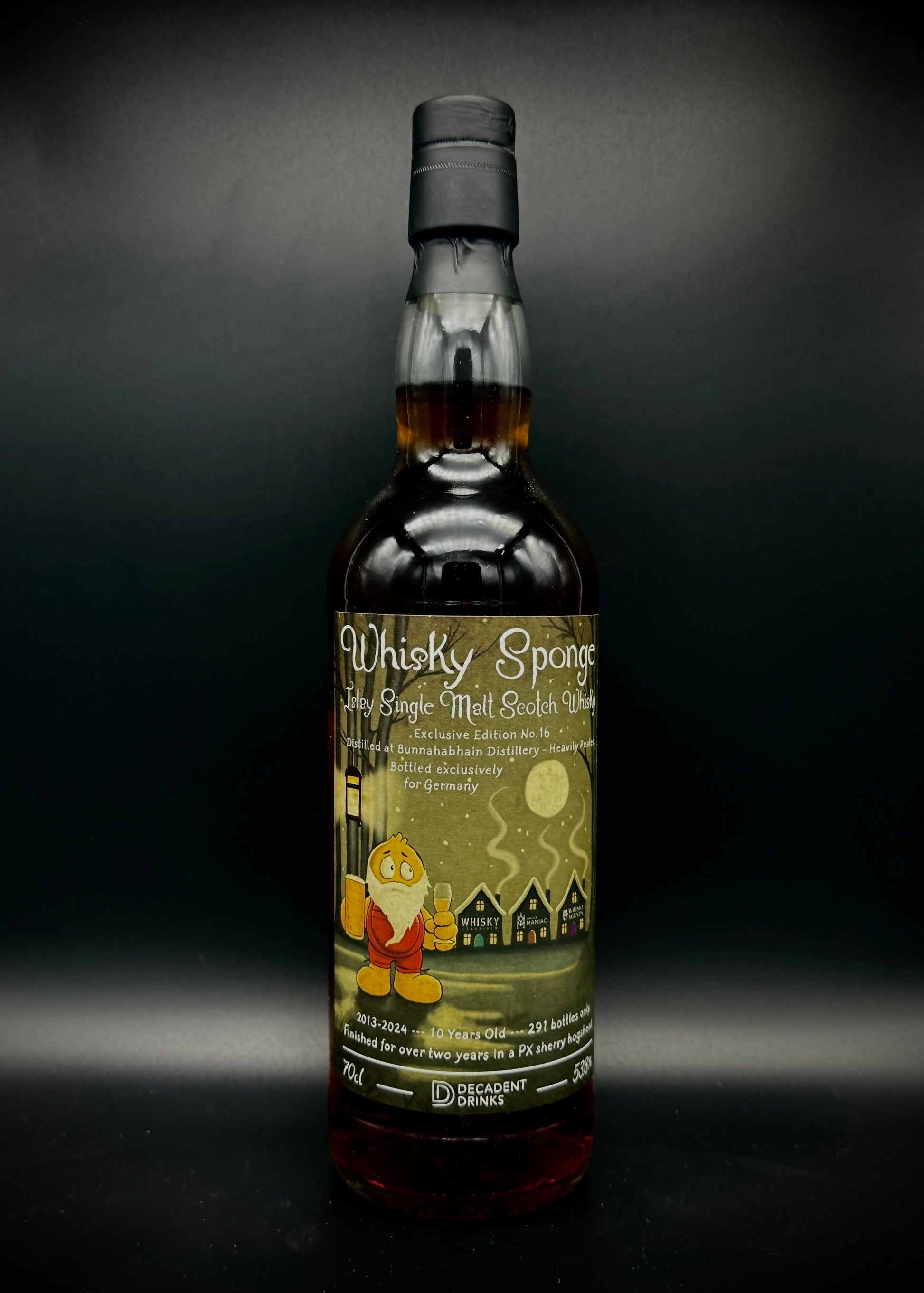 Horny Pony  Bunnahabhain Staoisha 2013 1st Fill PX Sherry Hogshead  Germany exclusive Whisky Sponge 53.8%abv 30ml