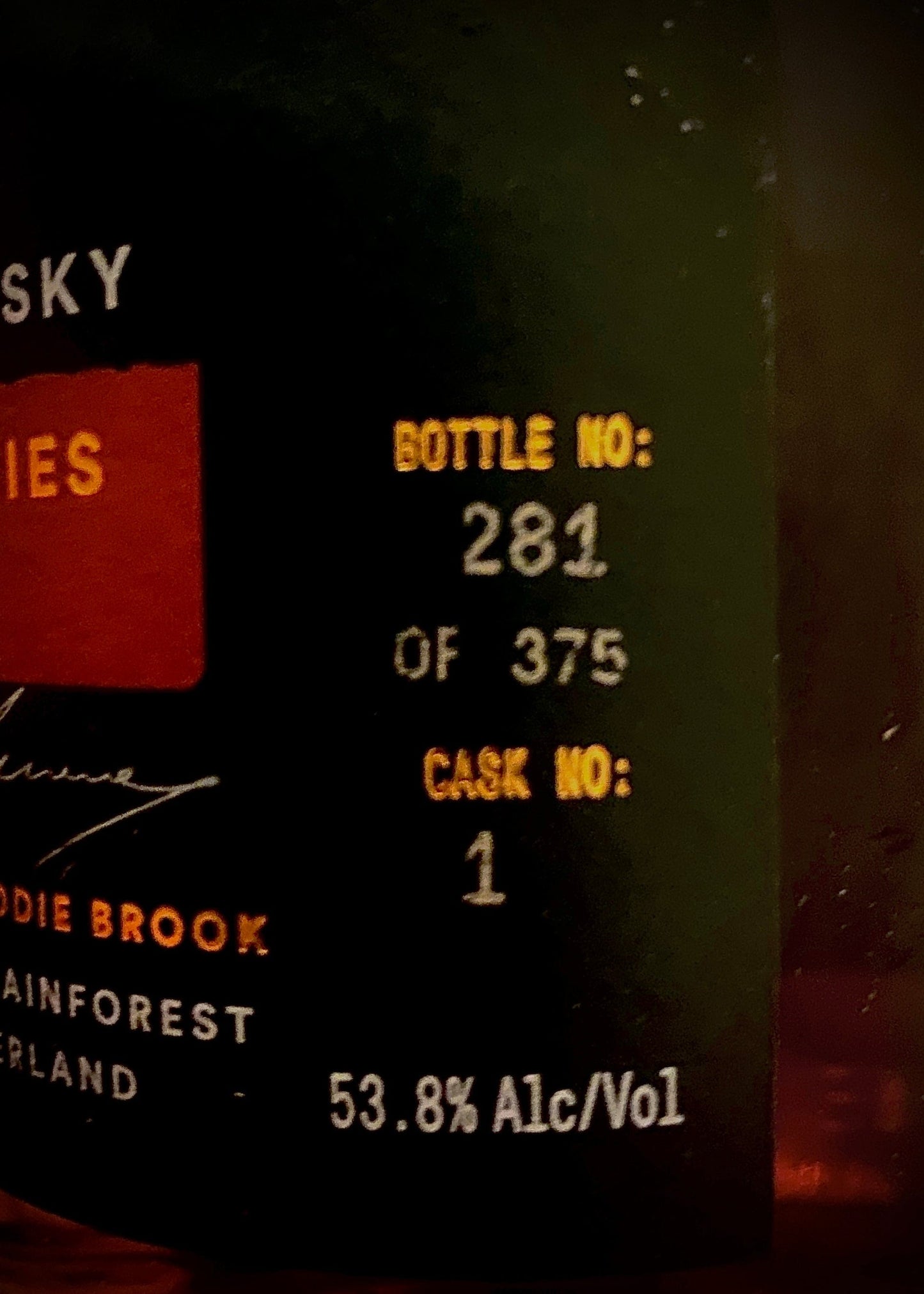Horny Pony  Cape Byron Single Cask#1 Tawny Cask 53.8%abv 30ml