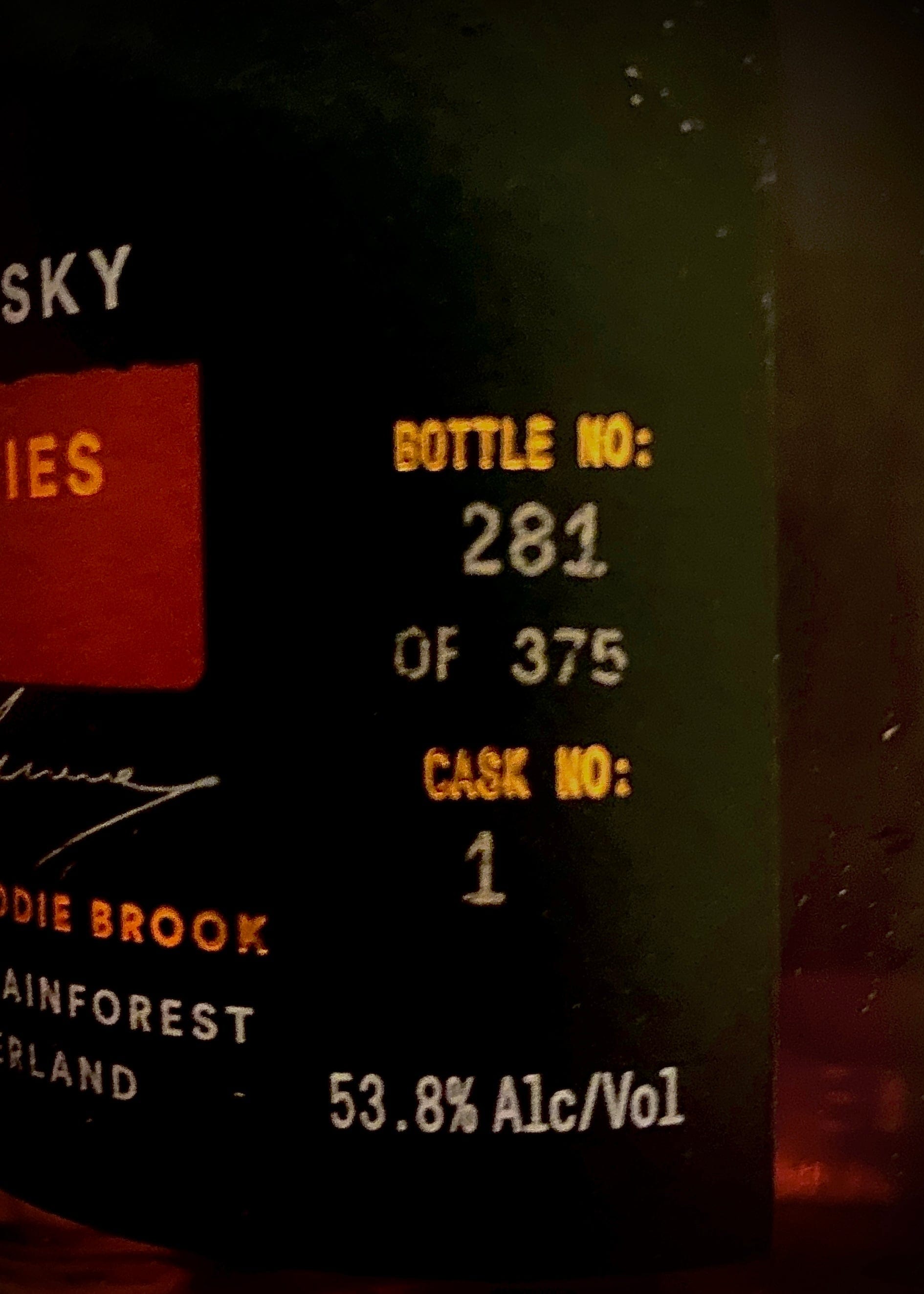 Horny Pony  Cape Byron Single Cask#1 Tawny Cask 53.8%abv 30ml