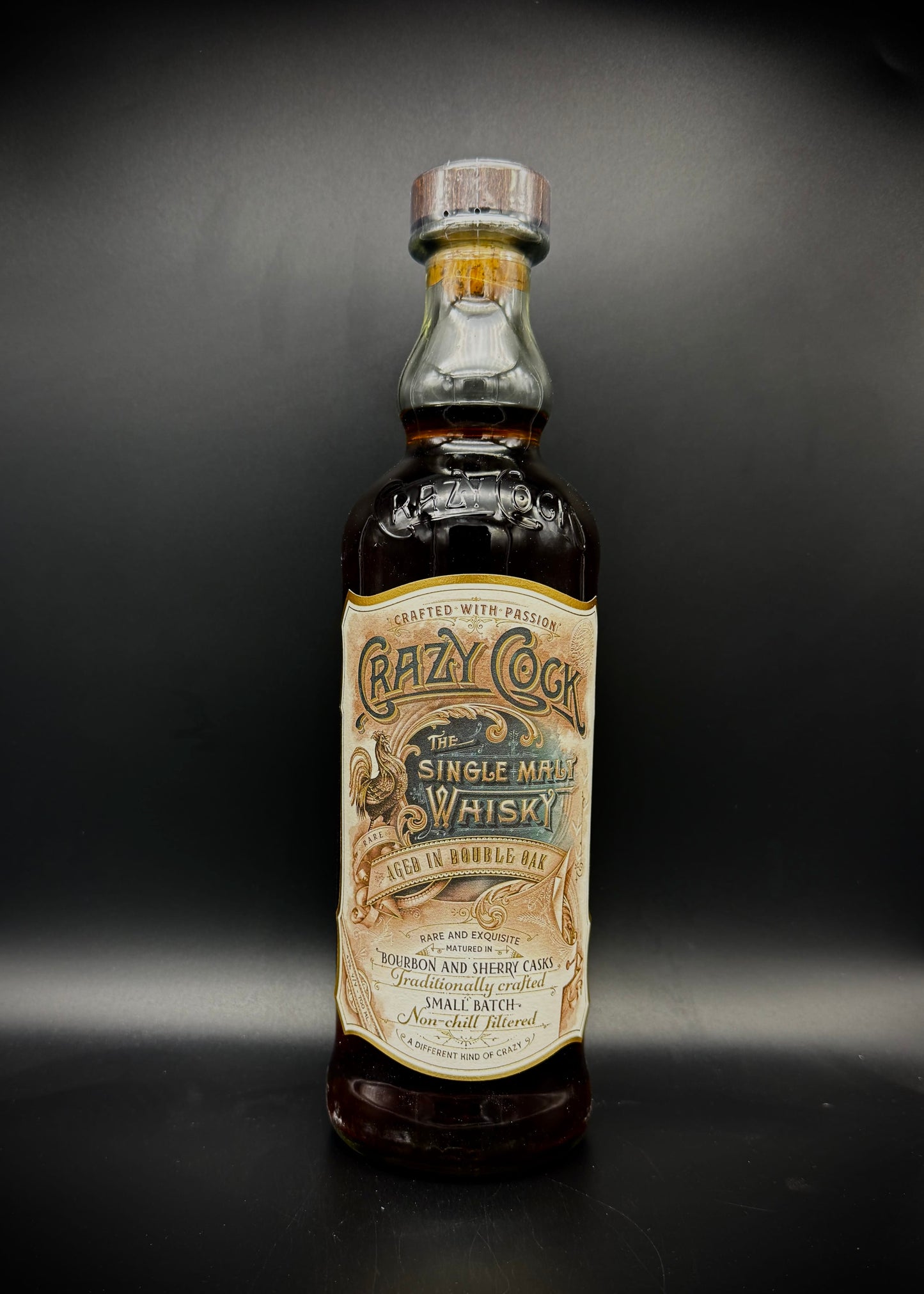 Horny Pony  Crazy Cock 'Rare' Double Oak Indian Single Malt Whisky 42.8%ABV 30ml