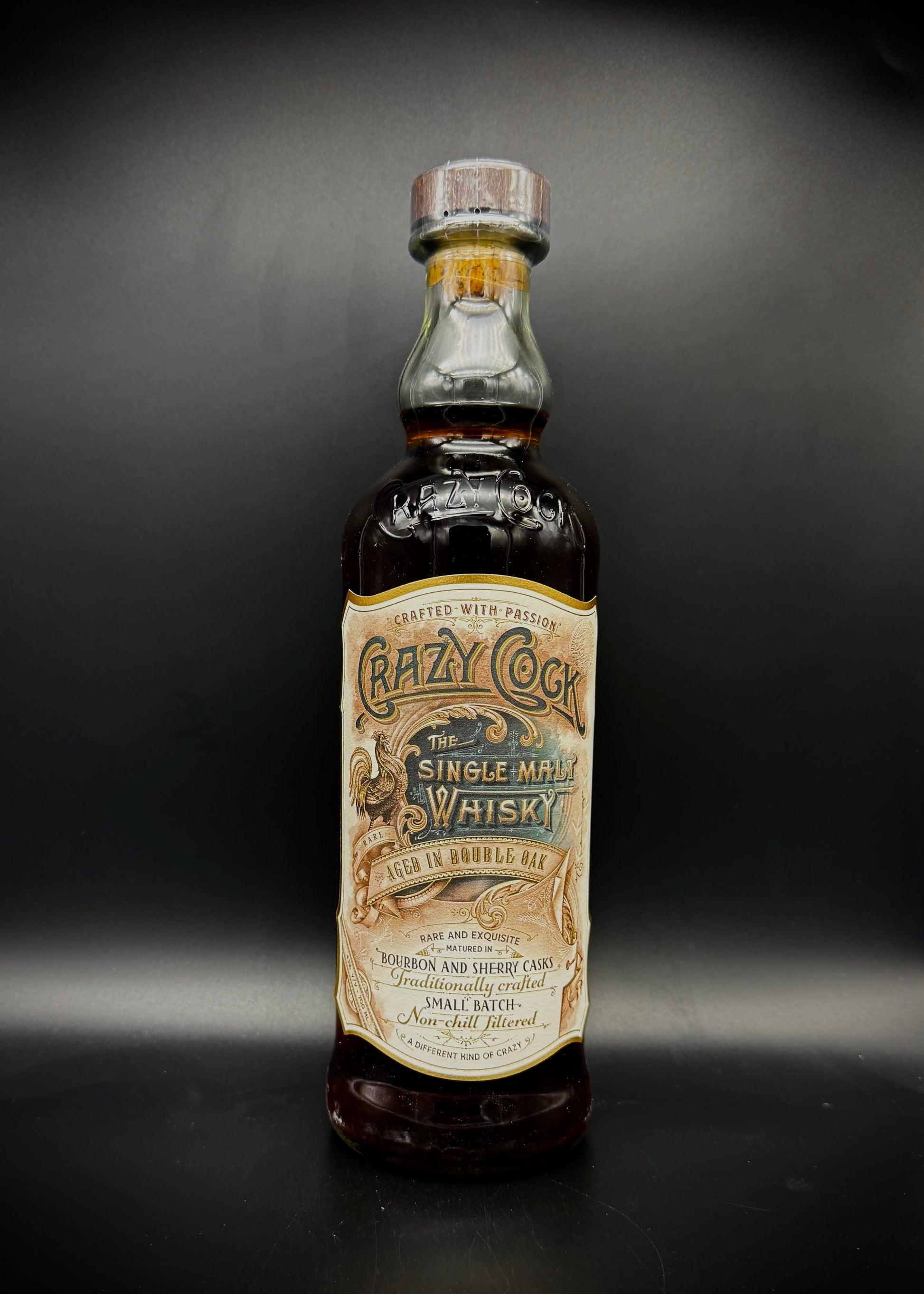 Horny Pony  Crazy Cock 'Rare' Double Oak Indian Single Malt Whisky 42.8%ABV 30ml