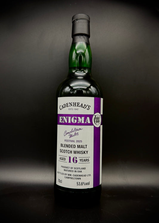 Horny Pony  Enigma 16y/o 2008 Campbeltown Malts Festival 2025 Cadenheads Blended Malt 53.6%ABV 30ml