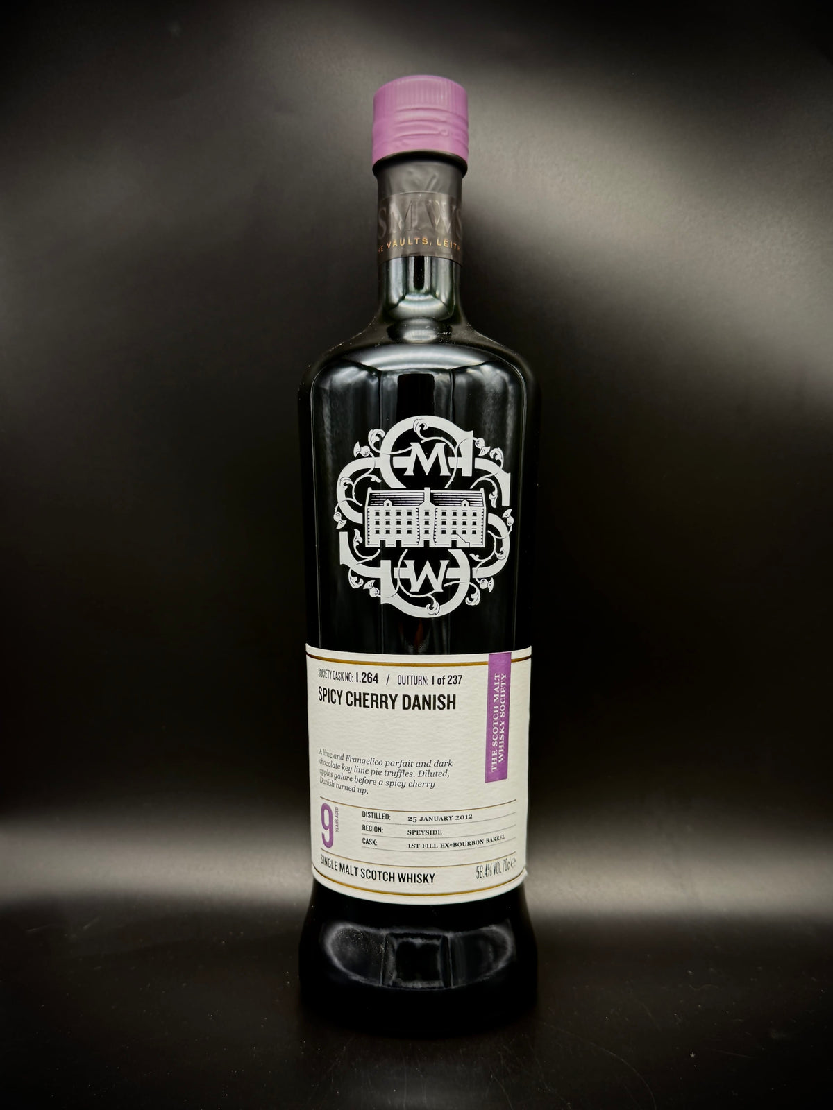 Horny Pony  Glenfarclas 9y/o SMWS 1.264 'Spicy Cherry Danish' 1st Fill Ex-Bourbon Barrel  58.4%ABV 30ml