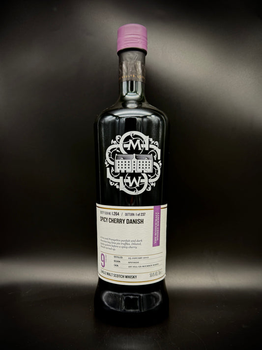 Horny Pony  Glenfarclas 9y/o SMWS 1.264 'Spicy Cherry Danish' 1st Fill Ex-Bourbon Barrel  58.4%ABV 30ml