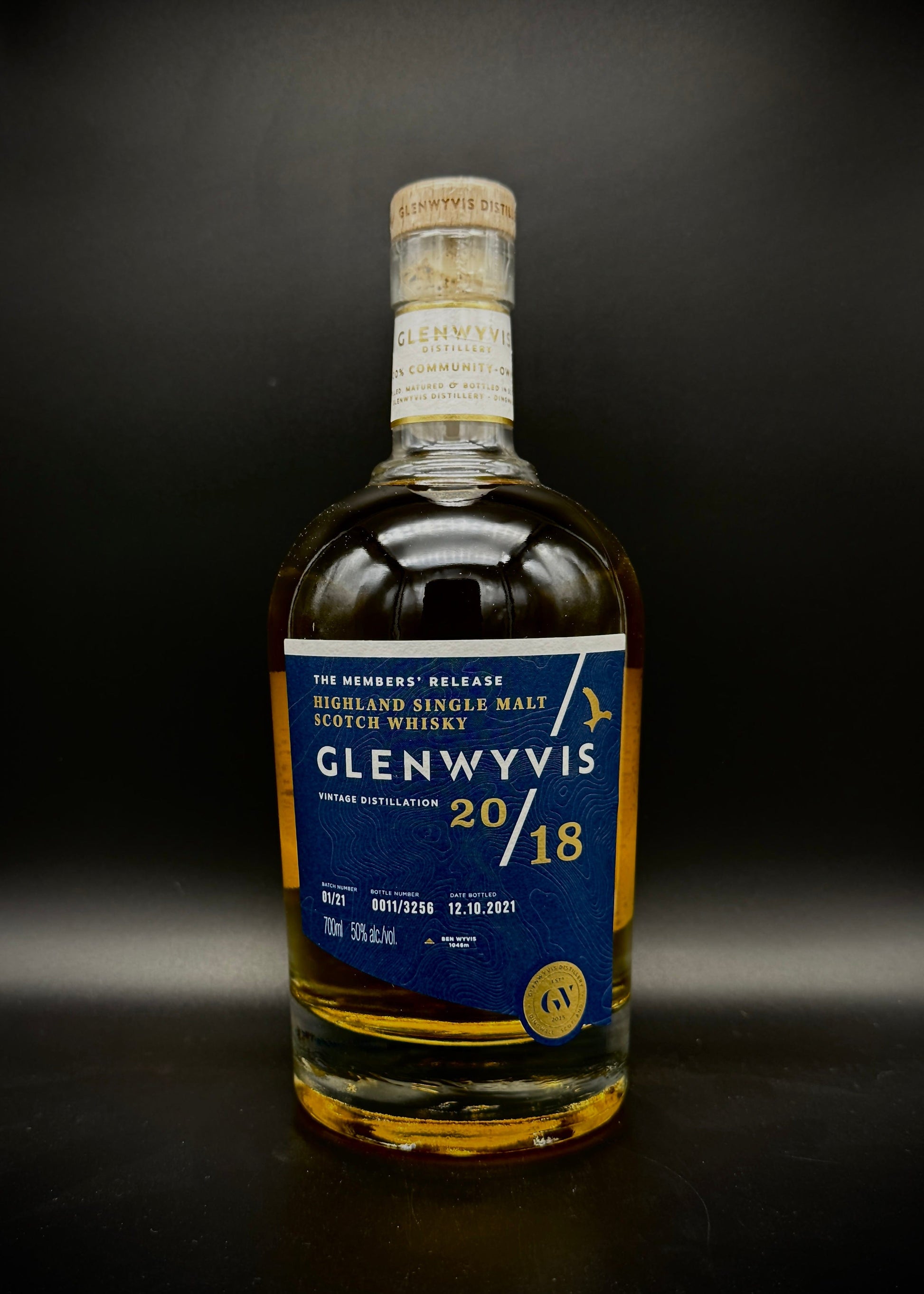 Horny Pony  Glenwyvis 2018 Members Bottle 01/21 - First Single Malt Release 50%ABV 30ml