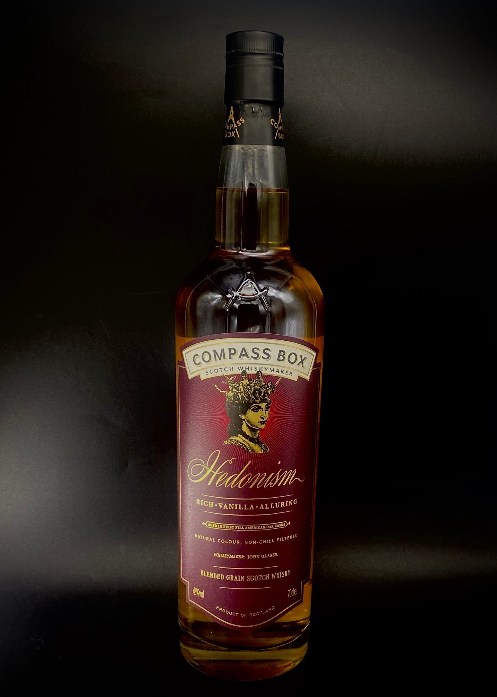 Horny Pony  Hedonism Single Grain Compass Box 43% ABV