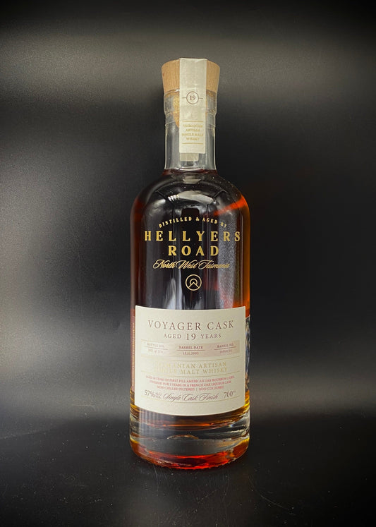 Horny Pony  Hellyers Road 19y/o 'Voyager Cask' American Oak & French Oak Matured 57%ABV 30ml
