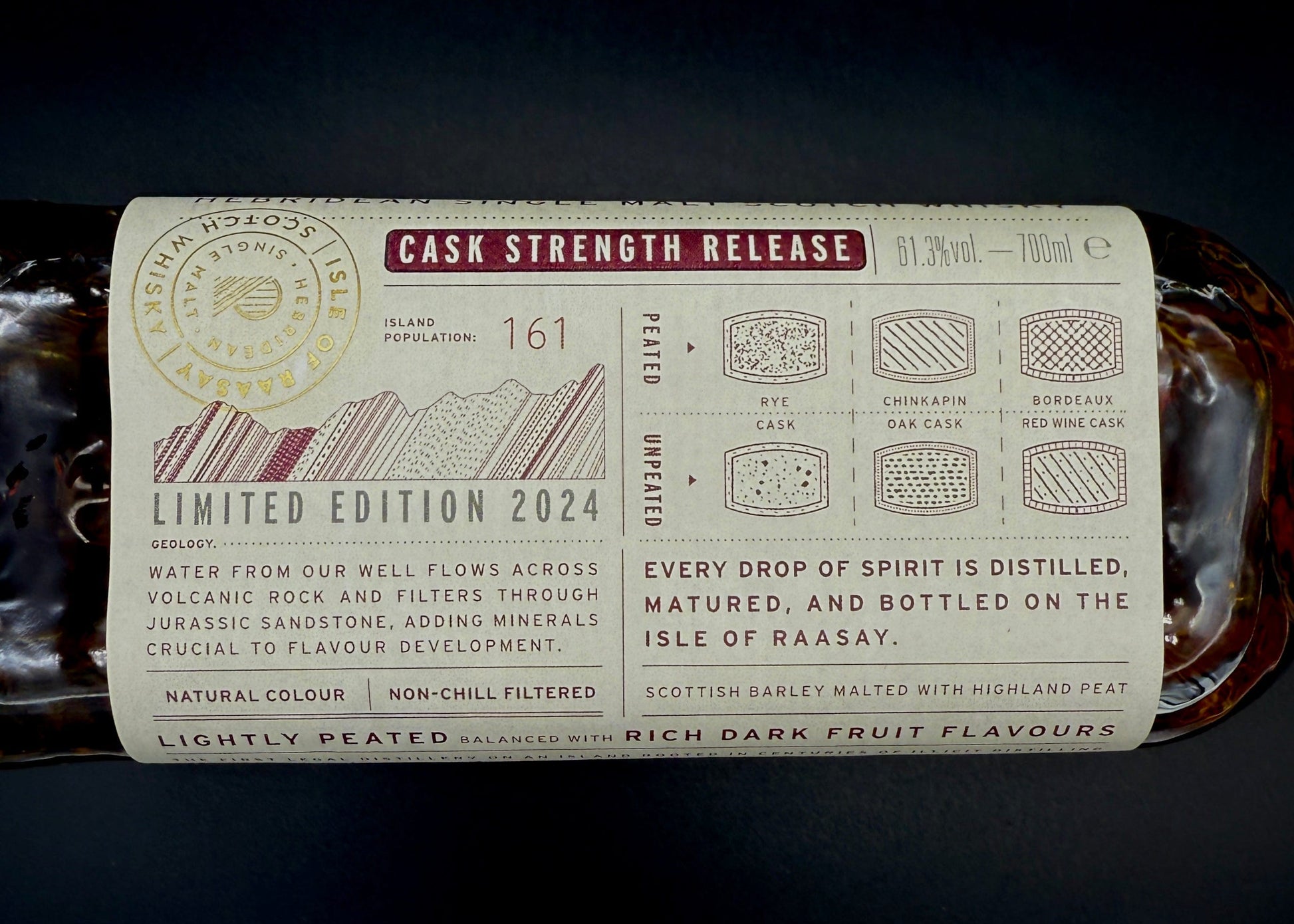 Horny Pony  Isle of Raasay Cask Strength Whisky 2024 Release 1 61.3%ABV 30ml