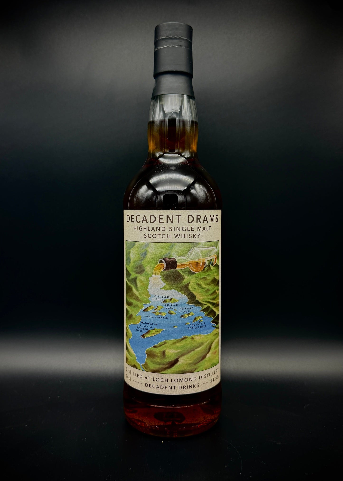 Horny Pony  Loch Lomond 19y/o 2005 Heavily Peated Decadent Drams 54.8%ABV 30ml