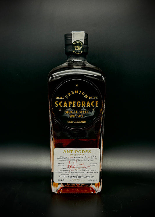 Horny Pony  Scapegrace Manuka Smoked Antipodes Single Cask for LMDW N.Z. Single Malt Whisky 57%ABV 30ml