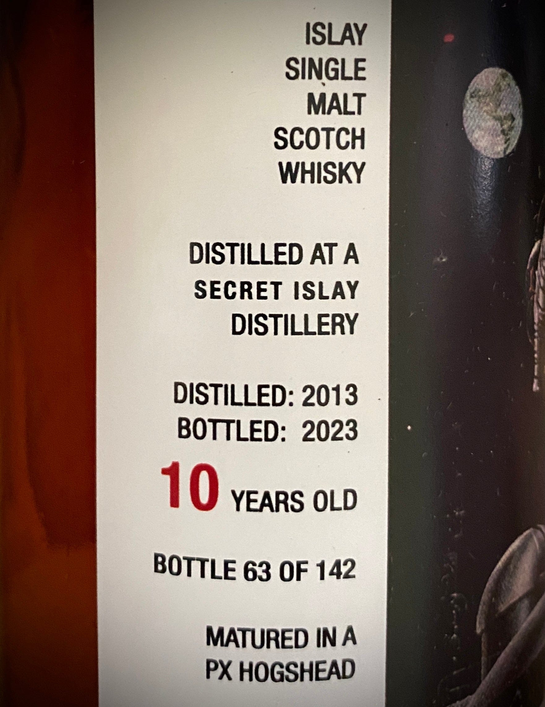 Horny Pony  Secret Islay 10y/o PX Cask East Village Whisky Co.  53.2%ABV 30ml