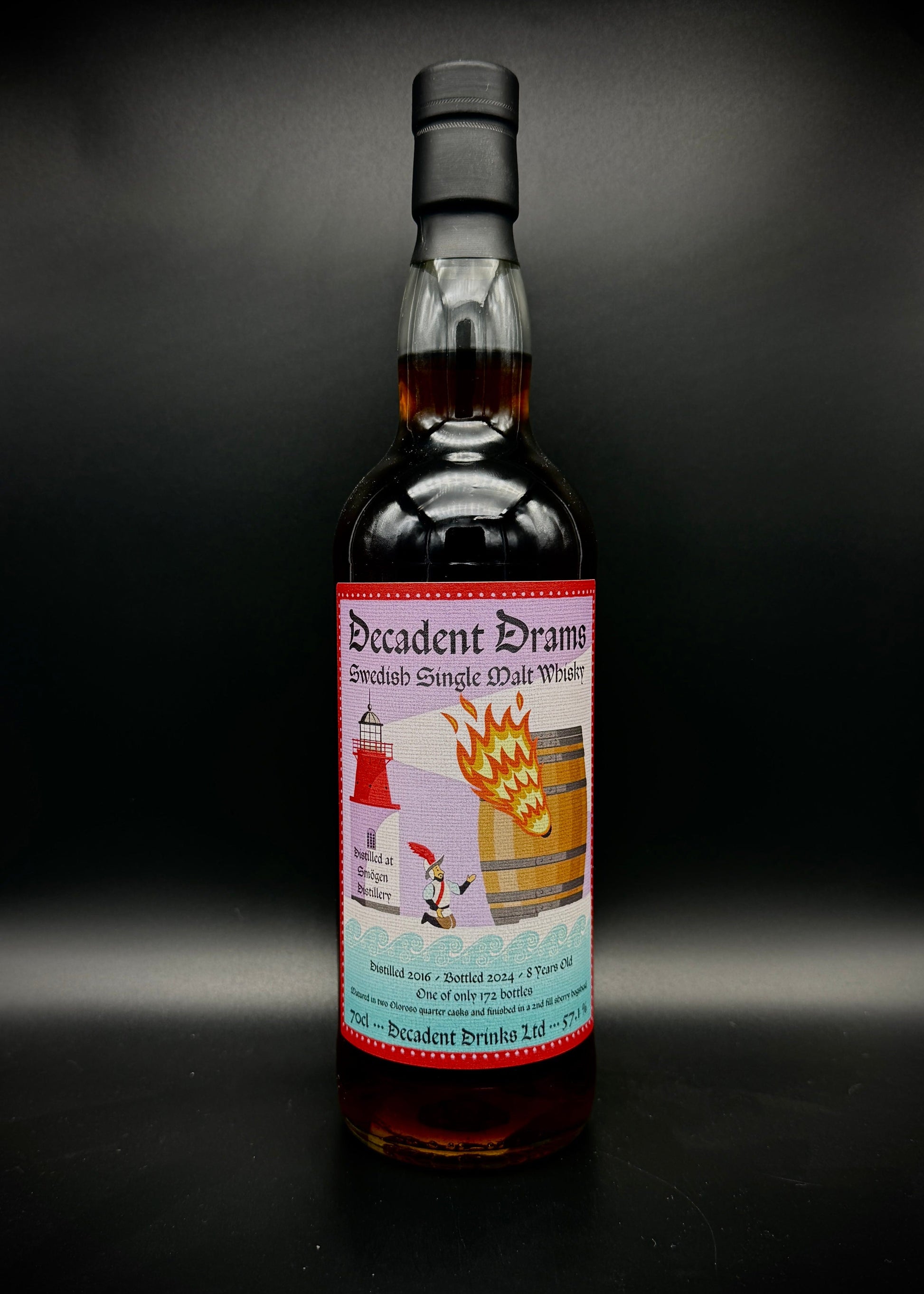 Horny Pony  Smogen 8y/o 2016 Sherry Cask Decadent Drinks Peated Single Malt Swedish Whisky 57.1%ABV 30ml