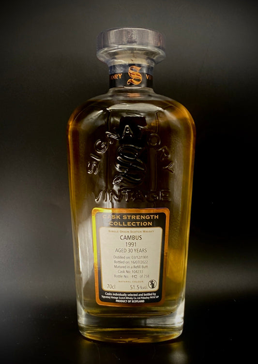 Horny Pony  Cambus 30y/o 1991 Refill Butt#104233 Single Grain Scotch Whisky 51.5%ABV 30ml