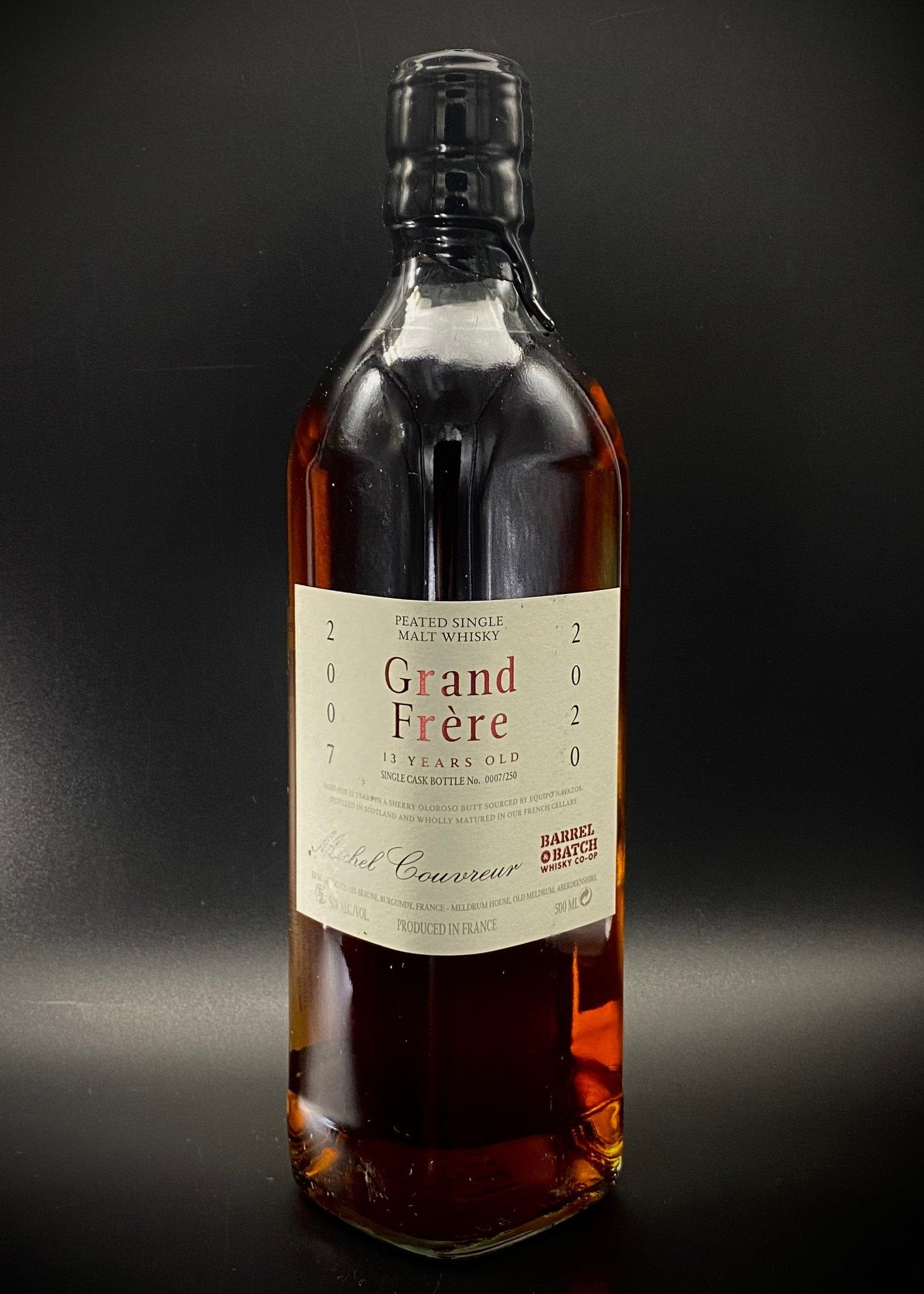 Horny Pony  Grand Frere - Islay Single Malt matured in France- Michel Couvreur 58%ABV - 30ml