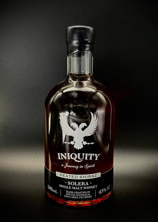 Horny Pony  Iniquity Peated Shiraz Solera 43%ABV - 30ml