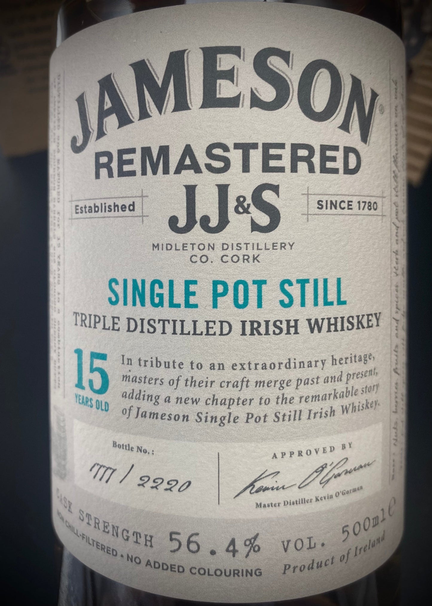 Horny Pony  Jameson 15y/o Remastered Single Pot Still Irish Whiskey 56.4%ABV 15ml/30ml