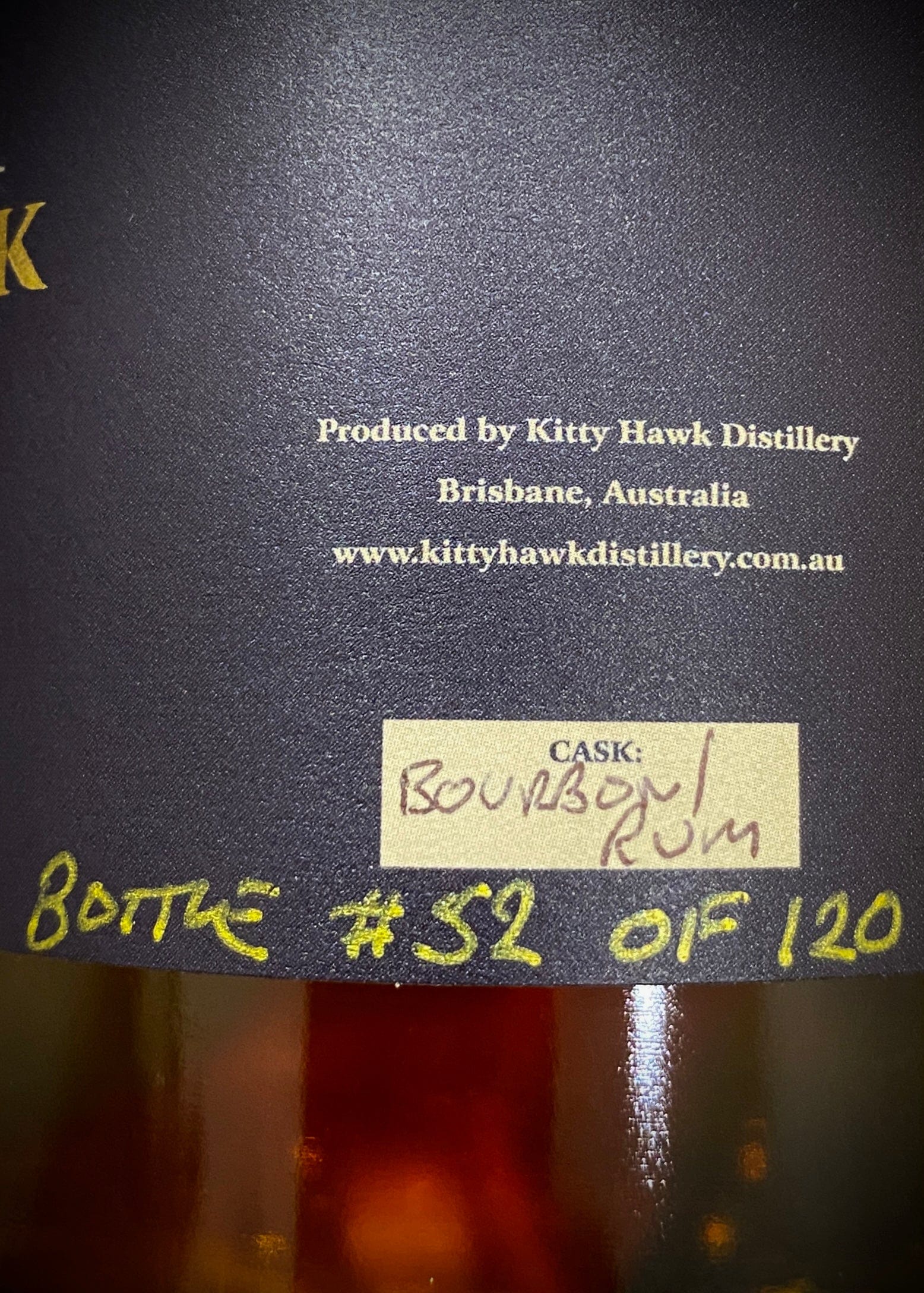 Horny Pony  Kitty Hawk 'Byron Double' Rum Cask Finish 46%abv 30ml