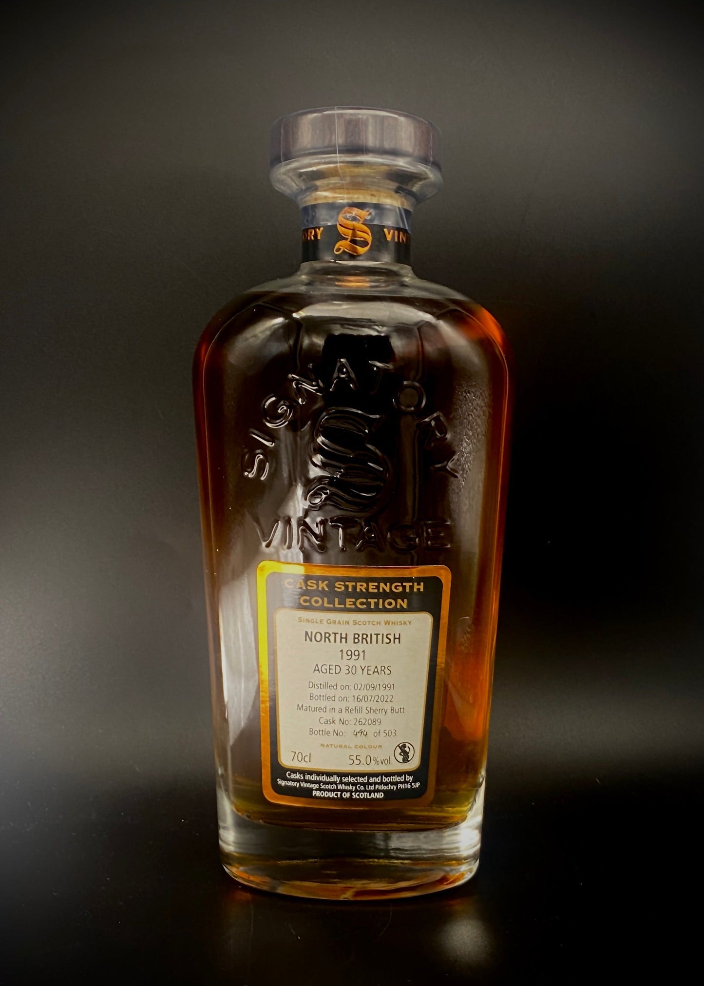 Horny Pony  North British 30y/o 1991 Refill Sherry Butt#262089 Single Grain Scotch Whisky Signatory Vintage 30ml