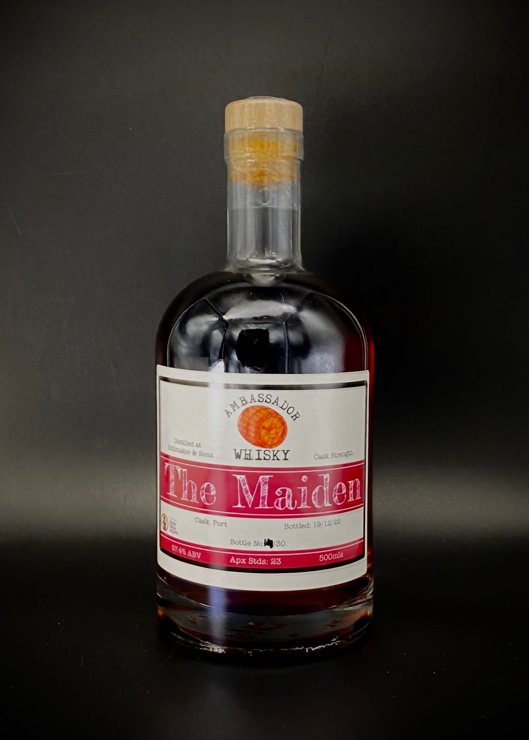 Horny Pony  Stillmaker & Sons 'The Maiden' Ambassador Whisky 57.4%ABV 30ml